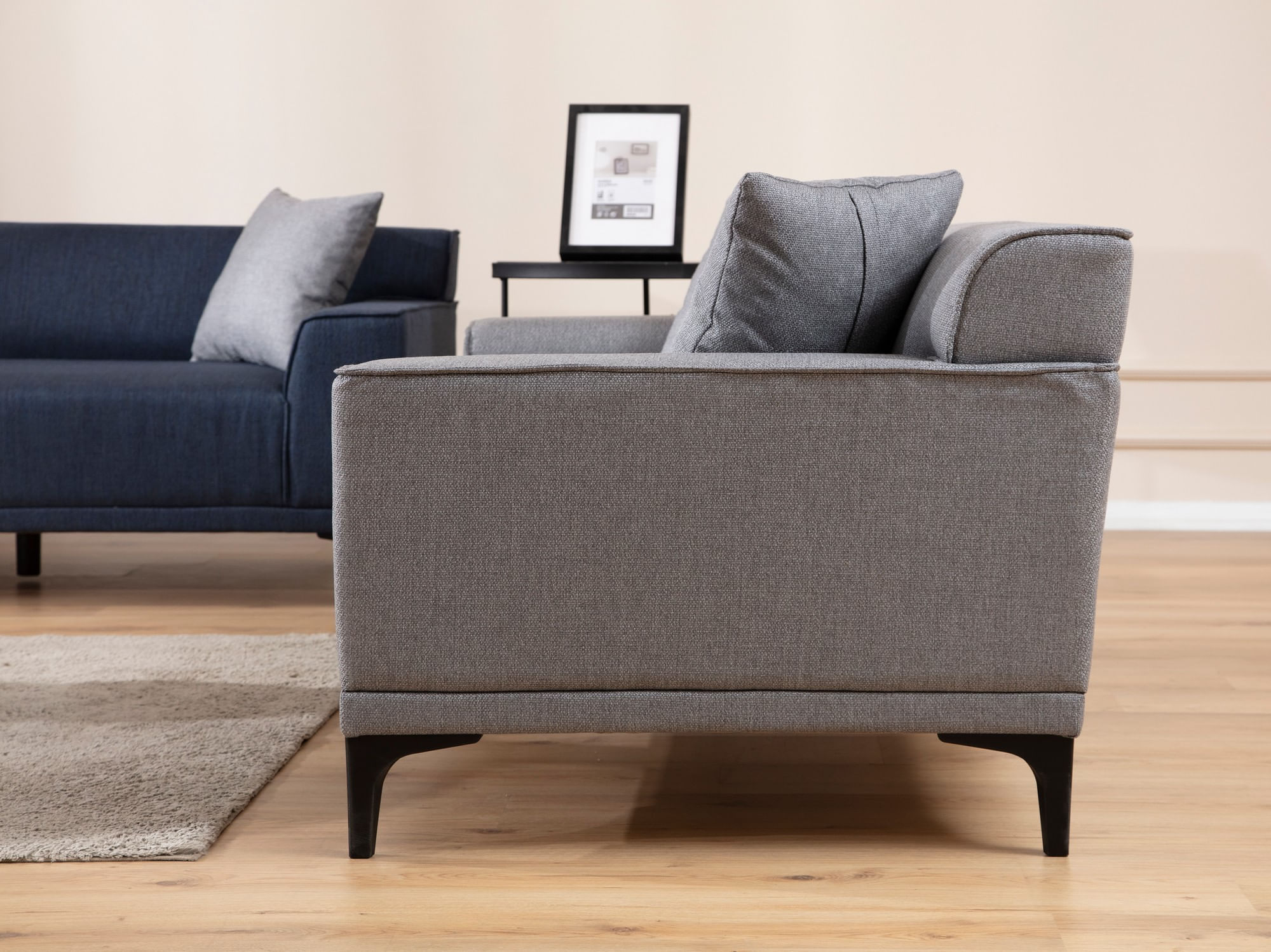 Canapea 2 locuri, Atelier Del Sofa, lemn fag si pal, gri deschis, 165x87x86 cm — imaginea 4