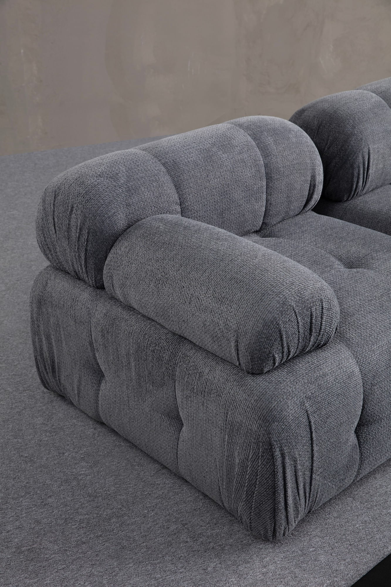 Canapea 3 locuri, Atelier Del Sofa, lemn fag si pal, gri, 290x95x75 cm — imaginea 4