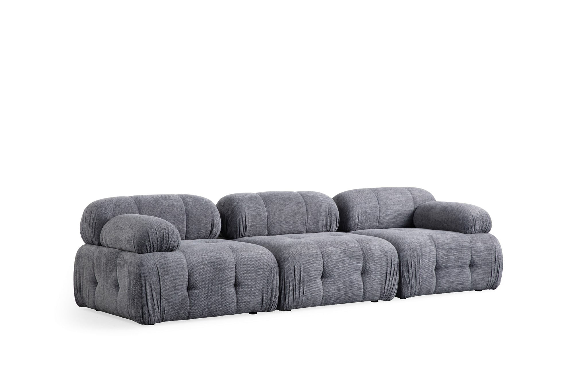 Canapea 3 locuri, Atelier Del Sofa, lemn fag si pal, gri, 290x95x75 cm — imaginea 6