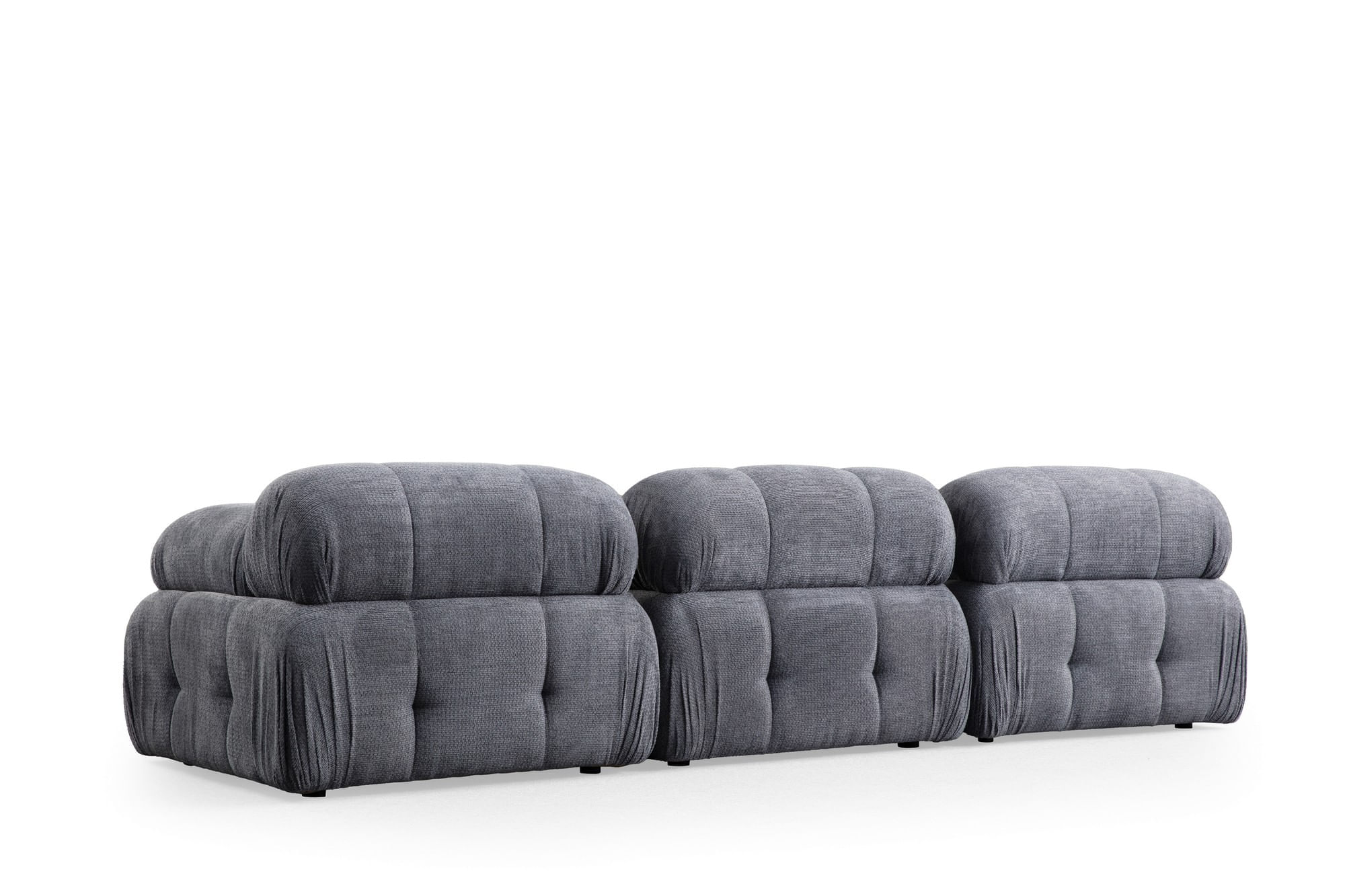 Canapea 3 locuri, Atelier Del Sofa, lemn fag si pal, gri, 290x95x75 cm — imaginea 9