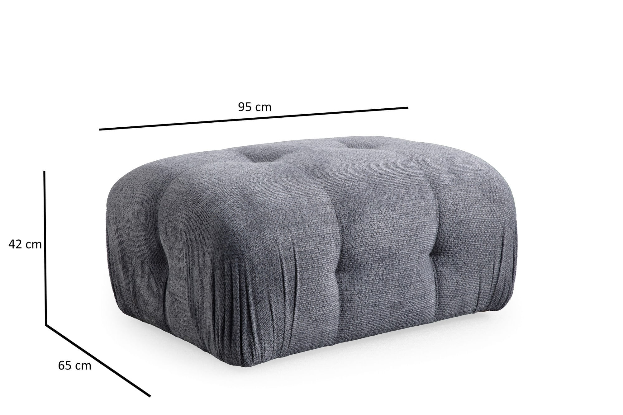 Canapea 3 locuri, Atelier Del Sofa, lemn fag si pal, gri, 290x95x75 cm — imaginea 12