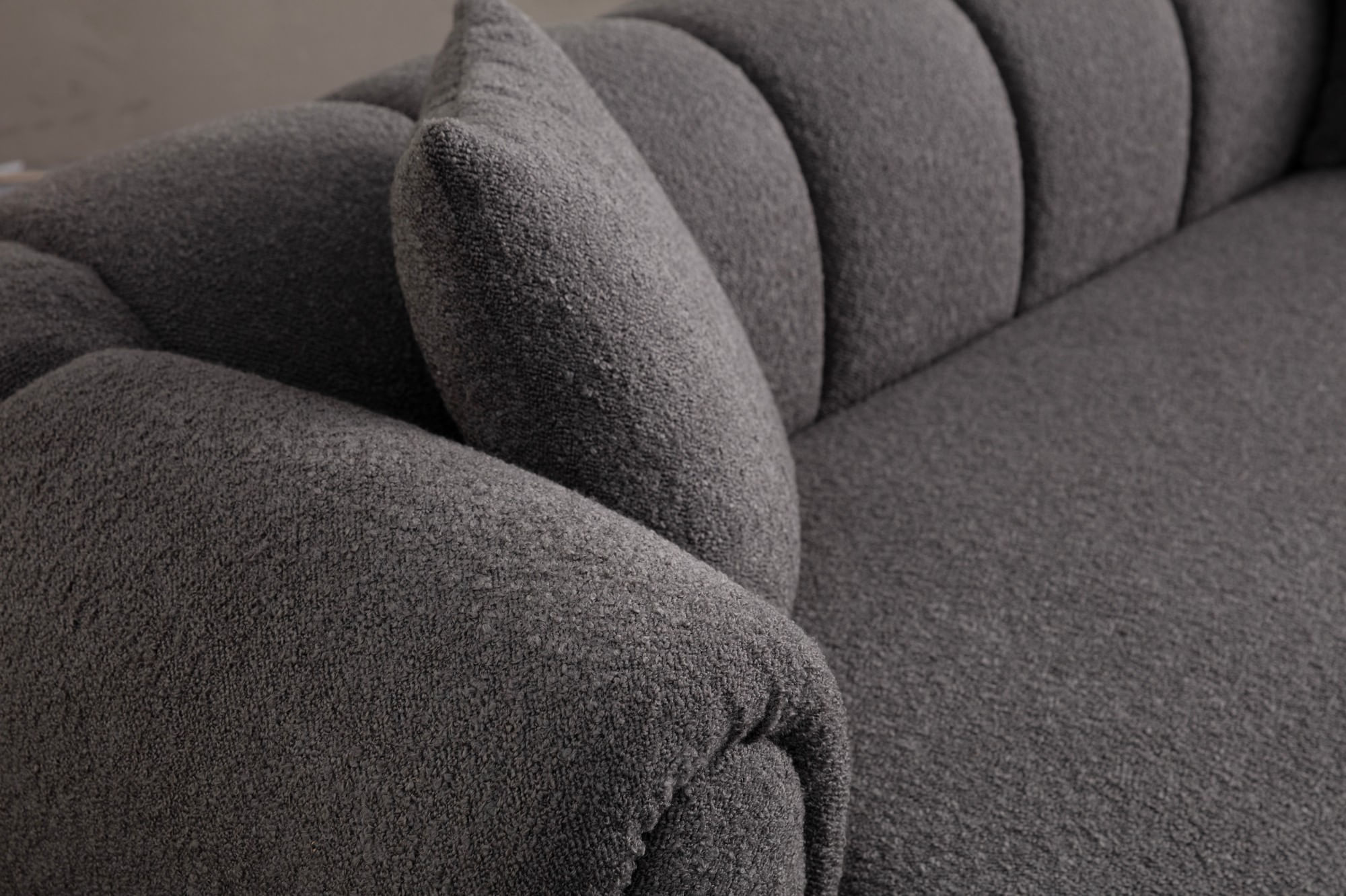 Canapea 3 locuri, Atelier Del Sofa, poliester, antracit, 255x115x77 cm — imaginea 4