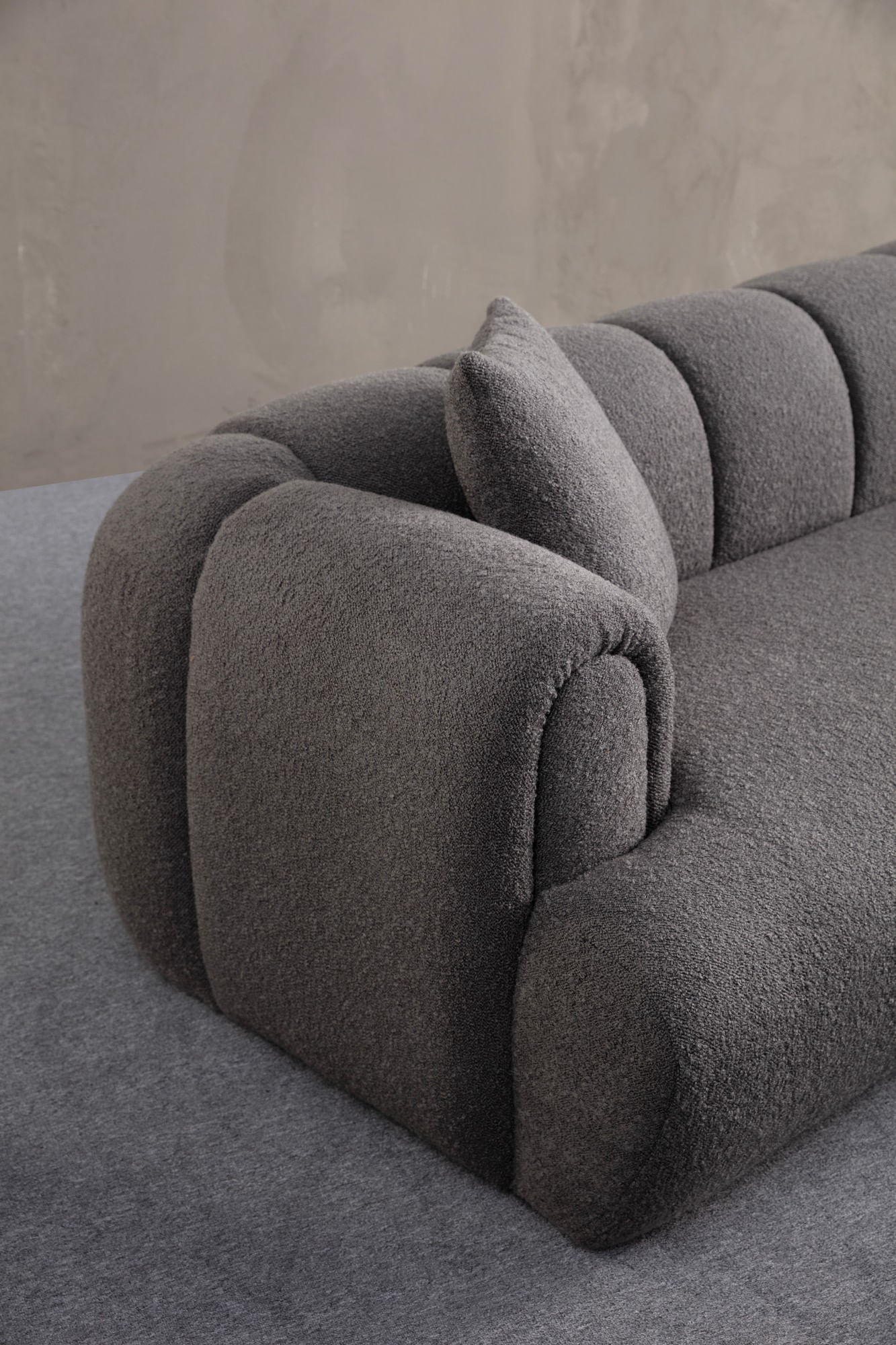Canapea 3 locuri, Atelier Del Sofa, poliester, antracit, 255x115x77 cm — imaginea 5