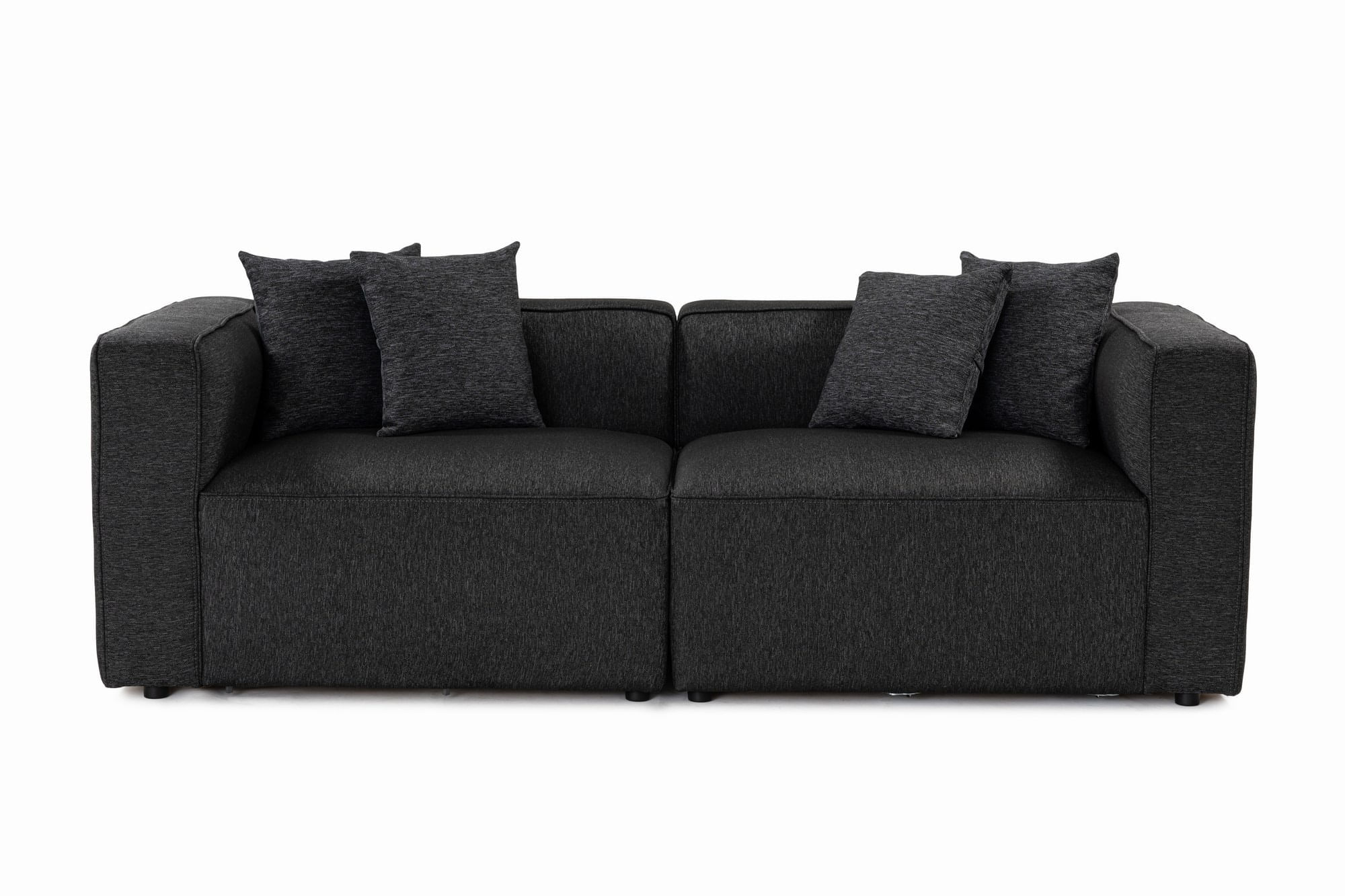 Canapea 2 locuri, Atelier Del Sofa, stofa, antracit, 220x90x69 cm — imaginea 3