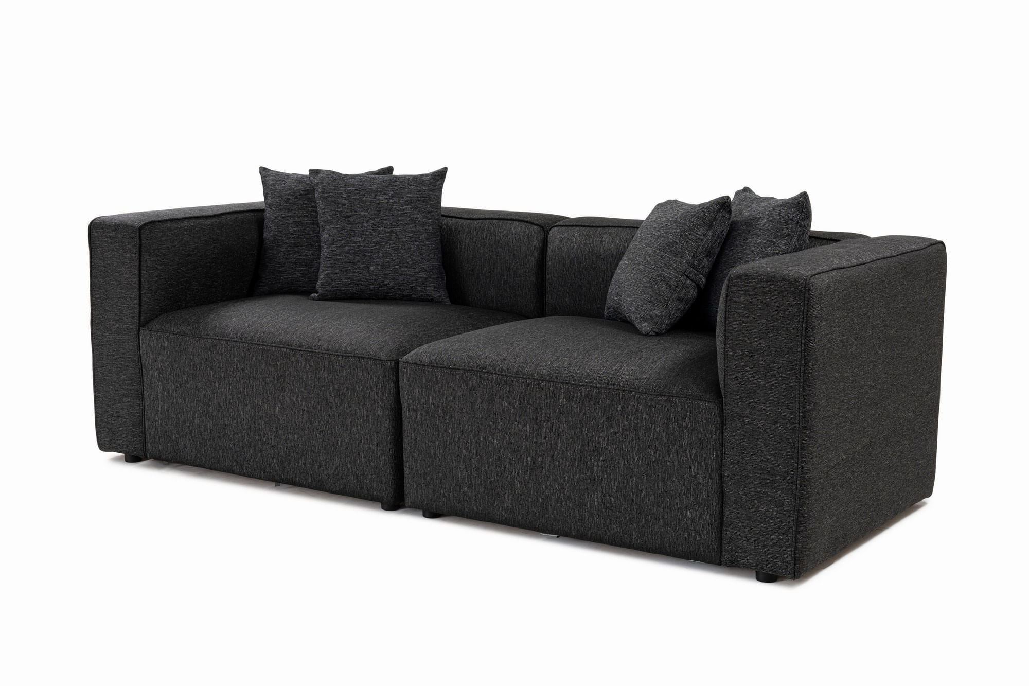 Canapea 2 locuri, Atelier Del Sofa, stofa, antracit, 220x90x69 cm — imaginea 4
