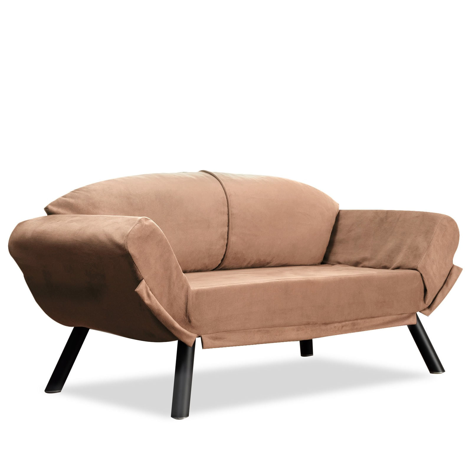 Canapea extensibila, Atelier Del Sofa, metal, maro deschis, 177x87x75 cm