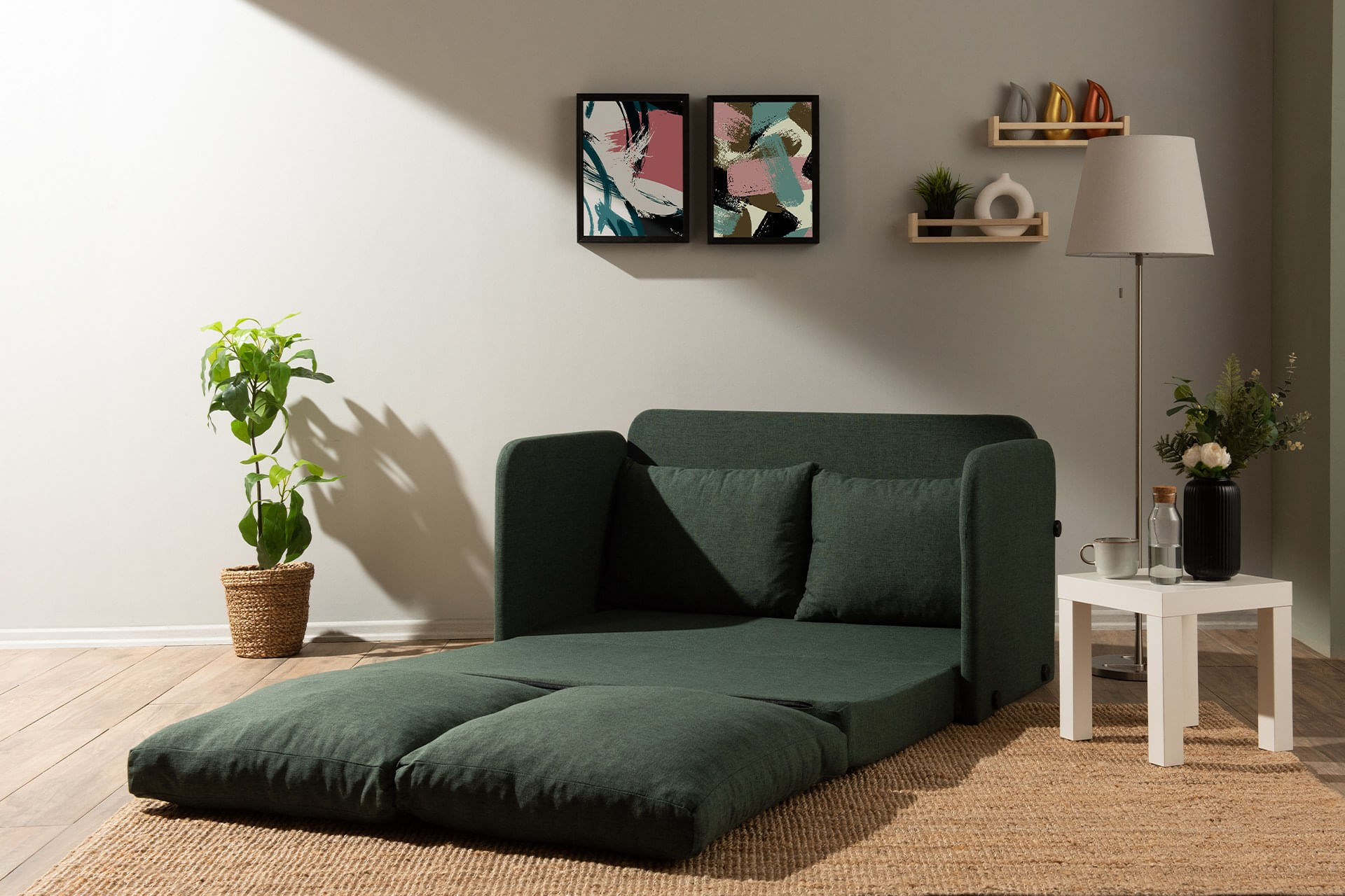 Canapea extensibila, Atelier Del Sofa, metal, verde, 128x70x66 cm — imaginea 5