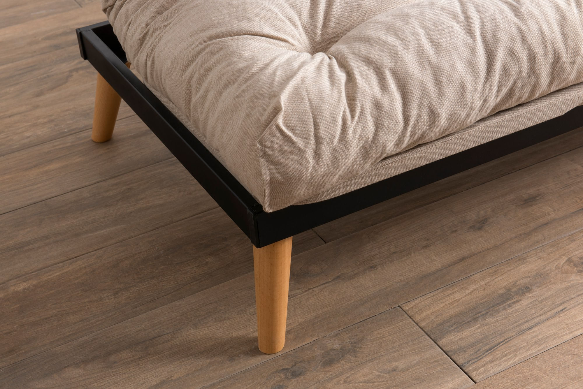 Canapea extensibila 3 locuri, Atelier Del Sofa, structura metal, stofa in, crem, 185x92x82 cm — imaginea 5