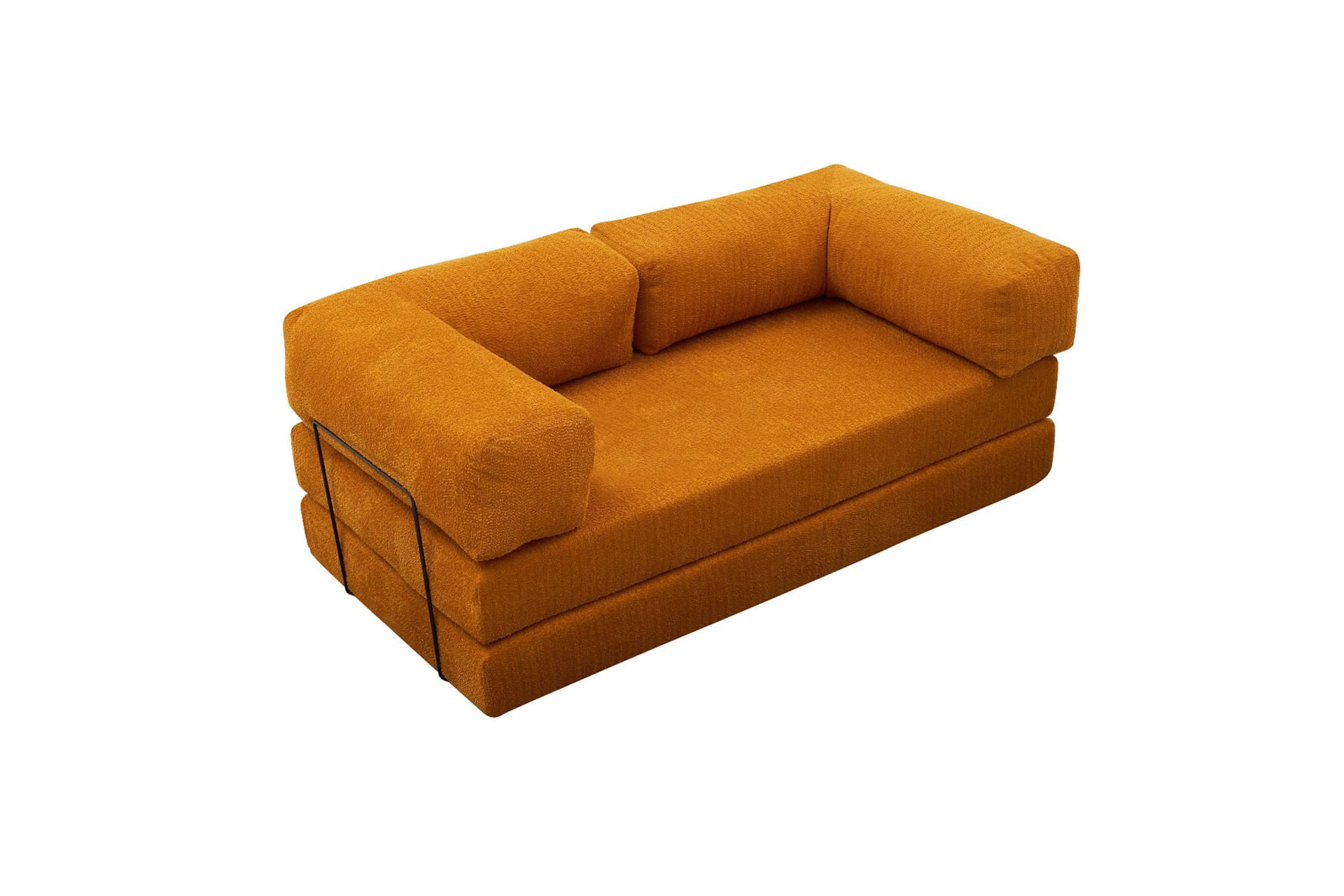 Canapea 3 locuri, Atelier Del Sofa, chenille, portocaliu, 190x95x75 cm