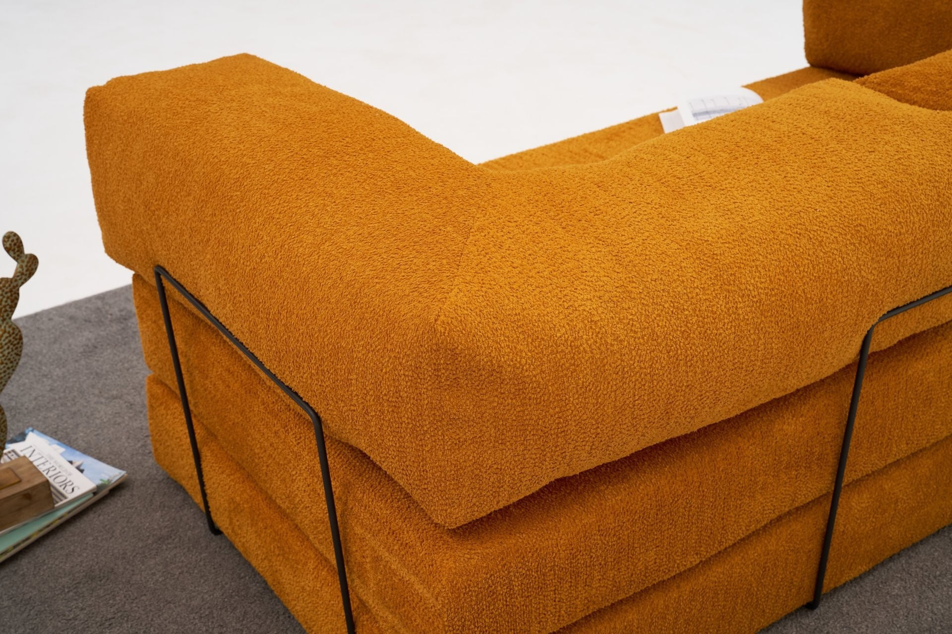 Canapea 3 locuri, Atelier Del Sofa, chenille, portocaliu, 190x95x75 cm - 4 | YEO