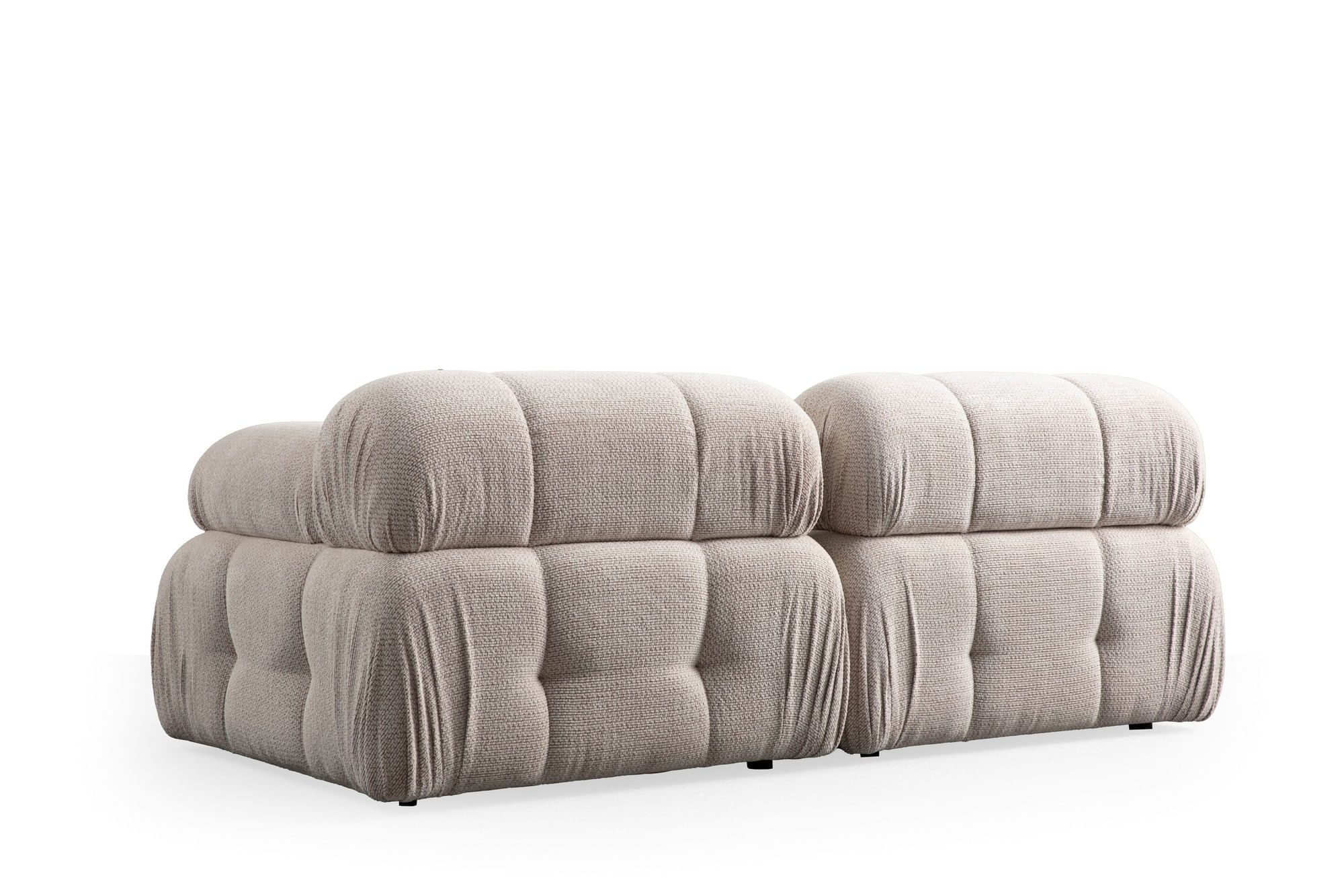Canapea 2 locuri, Atelier Del Sofa, lemn fag si pal, crem, 190x95x75 cm — imaginea 3