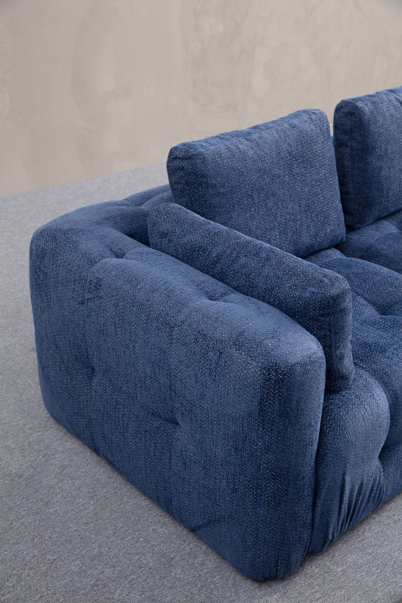 Canapea 2 locuri, Atelier Del Sofa, lemn fag, albastru marin, 300x120x65 cm — imaginea 3