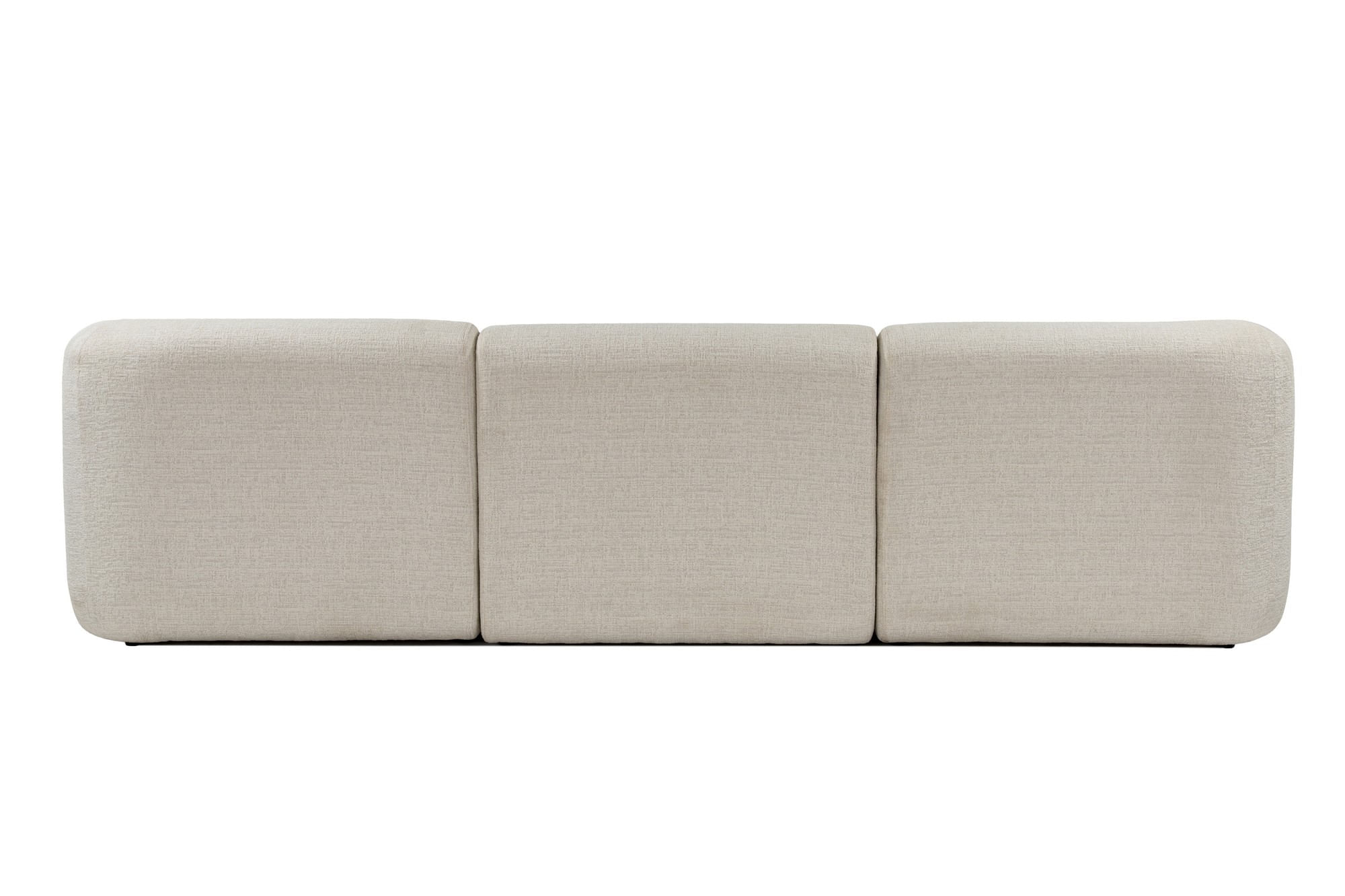 Canapea 3 locuri, Atelier Del Sofa, tesatura cu textura moale, alb, 277x103x72 cm — imaginea 4