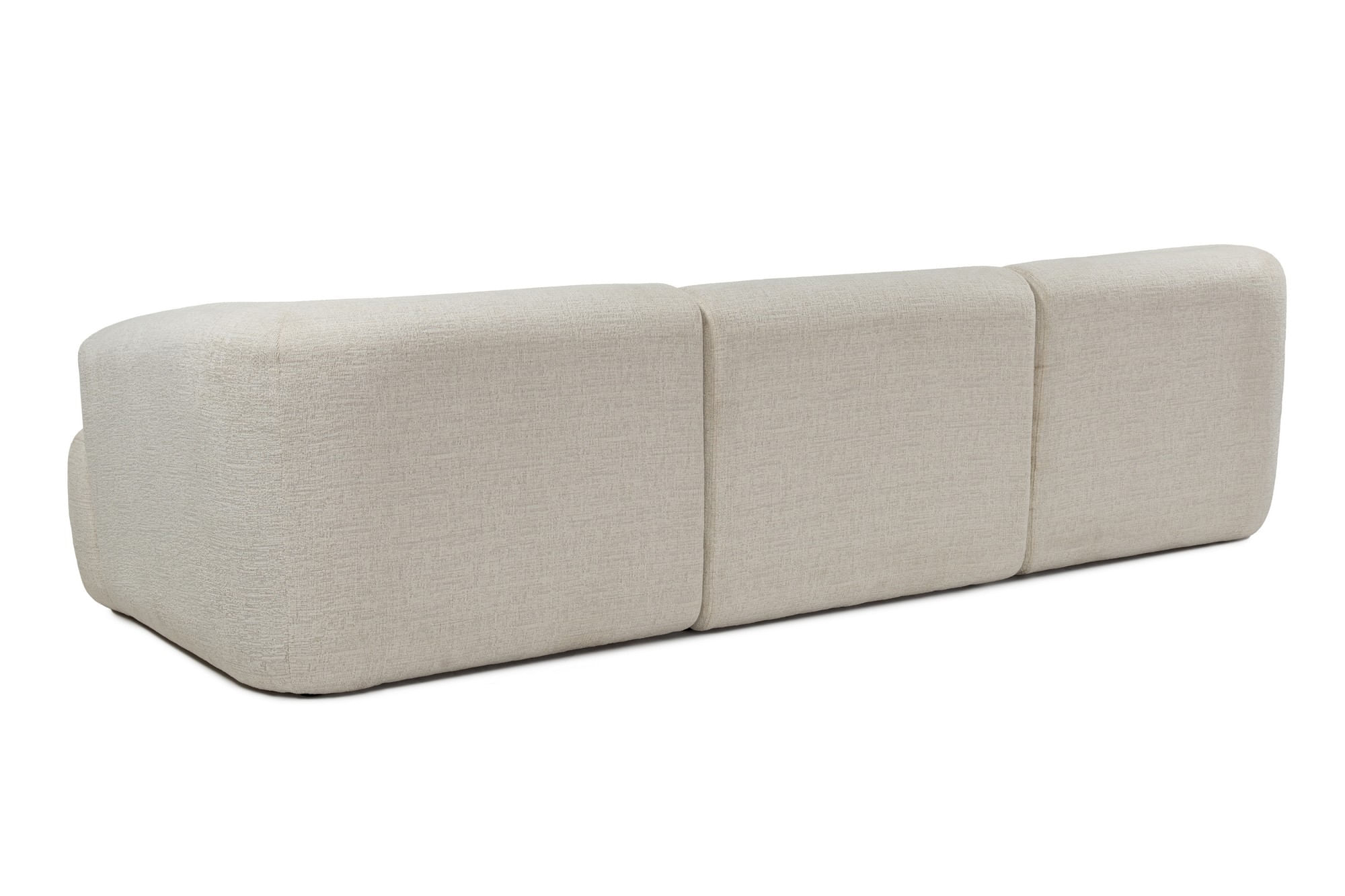 Canapea 3 locuri, Atelier Del Sofa, tesatura cu textura moale, alb, 277x103x72 cm — imaginea 6