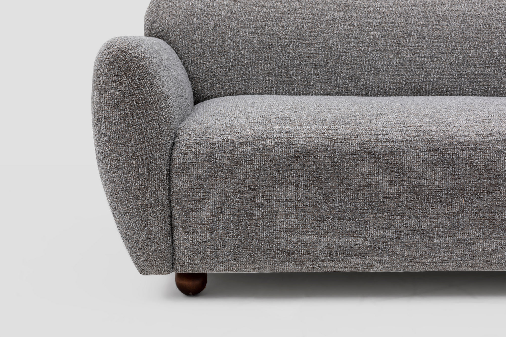 Canapea 3 locuri, Atelier Del Sofa, lemn fag si pal, gri deschis, 223x83x86 cm — imaginea 8