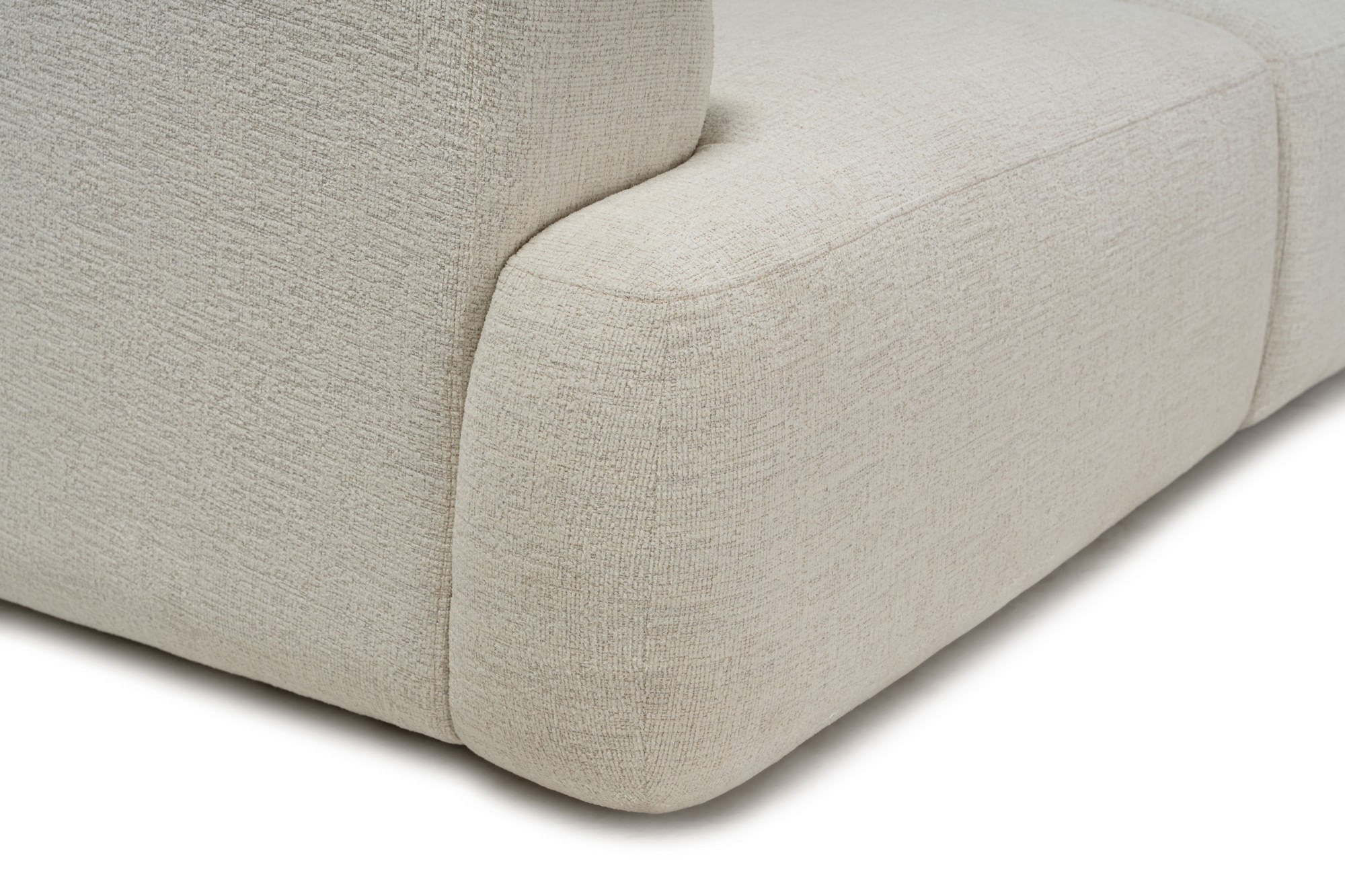 Canapea 3 locuri, Atelier Del Sofa, tesatura cu textura moale, alb, 277x103x72 cm — imaginea 10