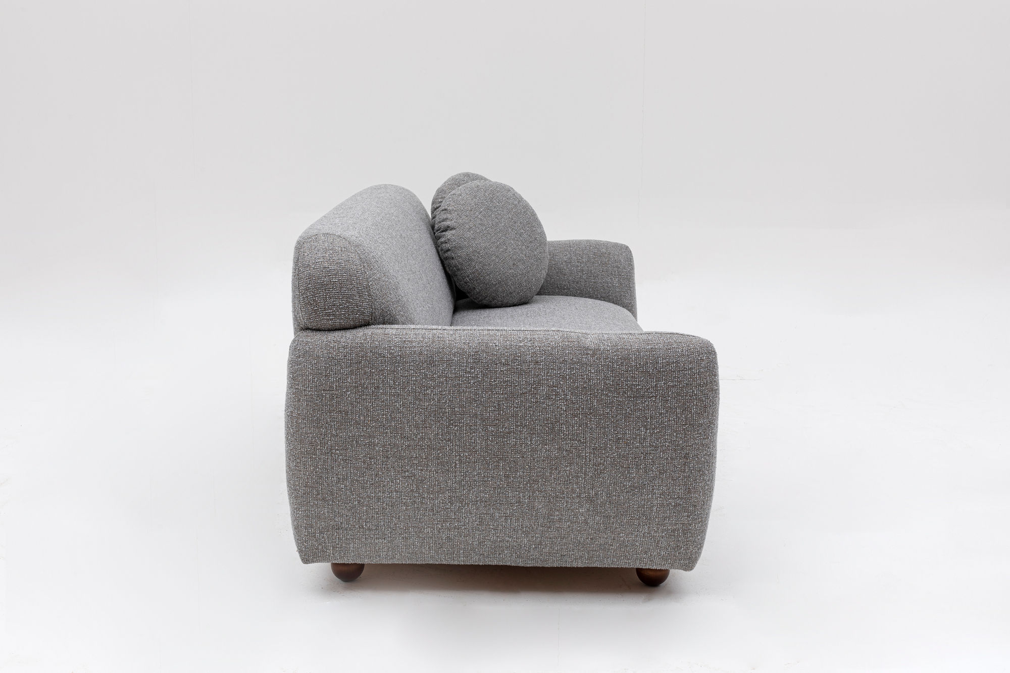 Canapea 3 locuri, Atelier Del Sofa, lemn fag si pal, gri deschis, 223x83x86 cm — imaginea 10