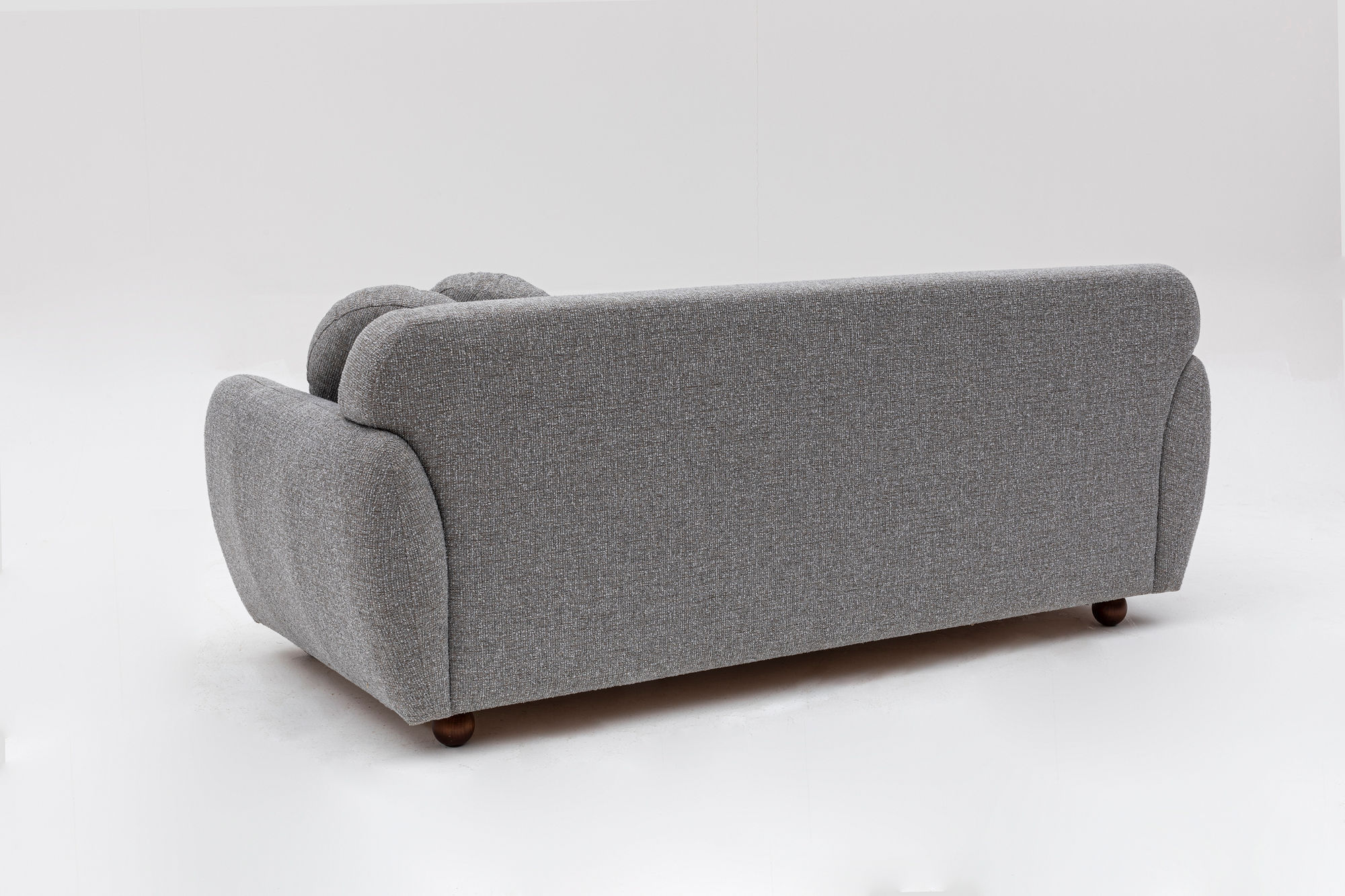 Canapea 3 locuri, Atelier Del Sofa, lemn fag si pal, gri deschis, 223x83x86 cm — imaginea 11