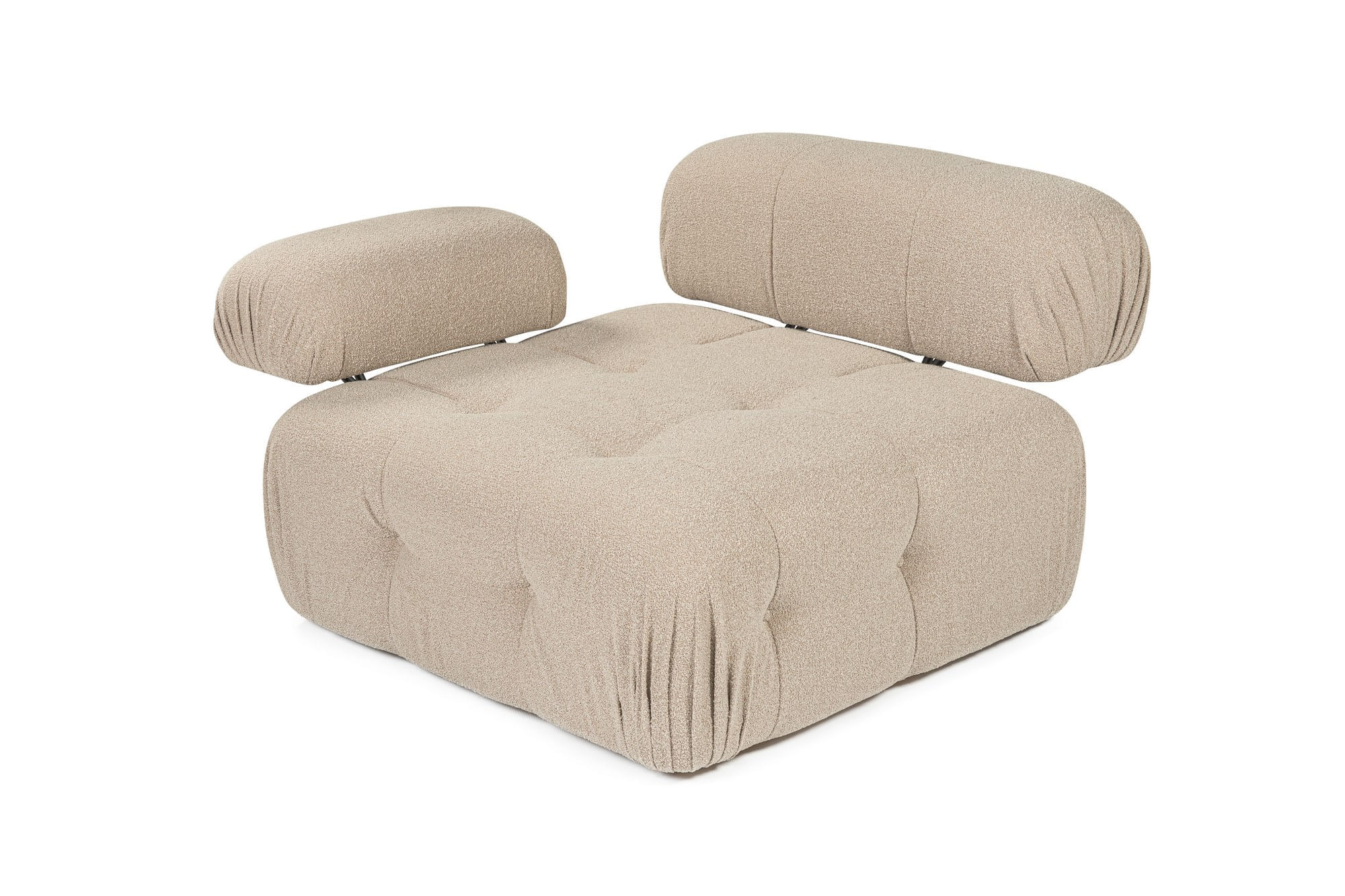 Fotoliu, Atelier Del Sofa, lemn de fag si pal, piersica, 100x100x80 cm — imaginea 5