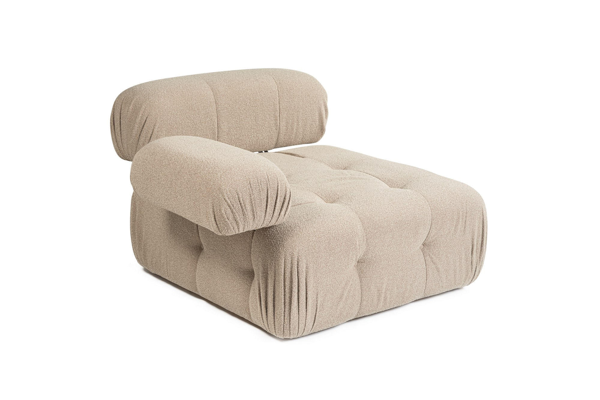 Fotoliu, Atelier Del Sofa, lemn de fag si pal, piersica, 100x100x80 cm — imaginea 7