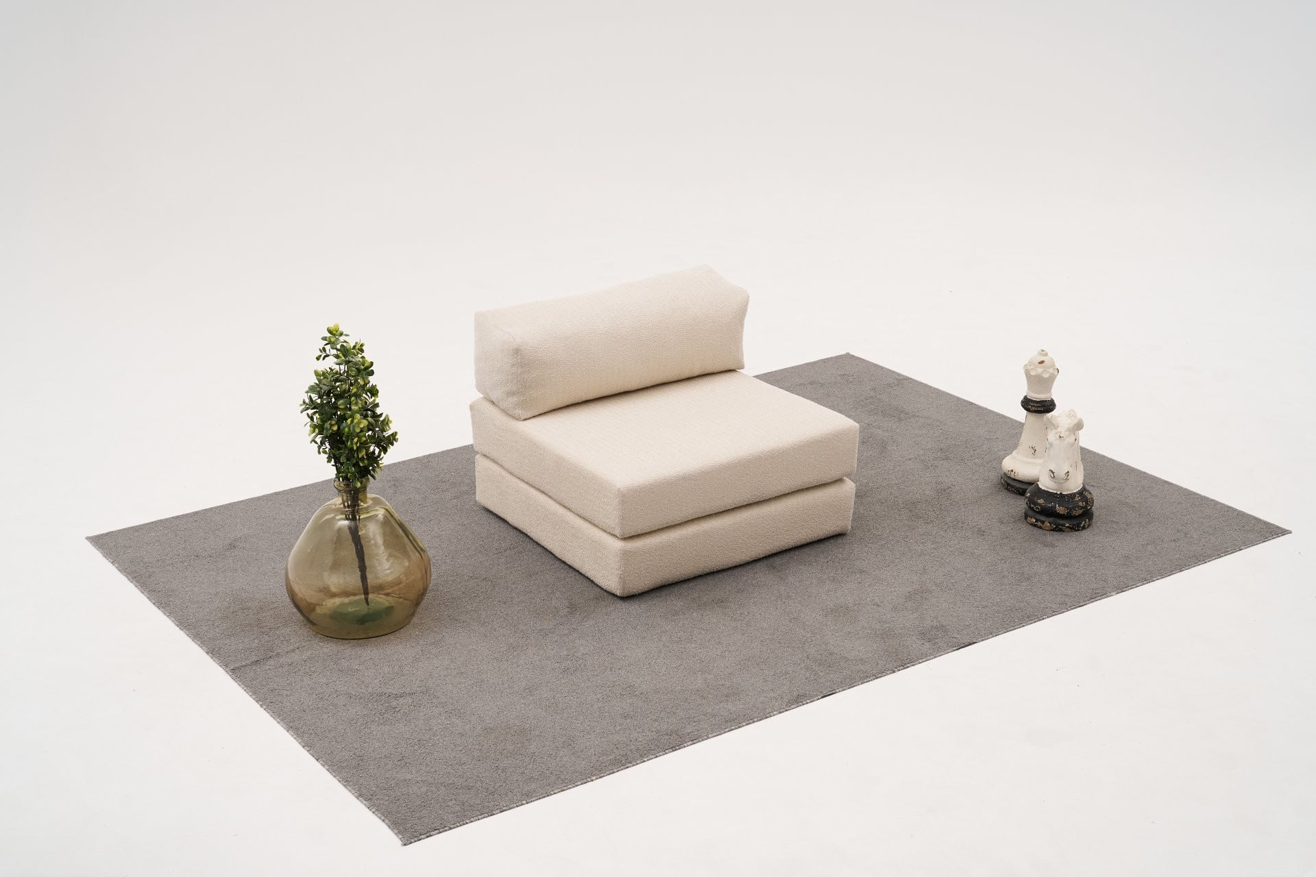 Canapea, Atelier Del Sofa, 100% chenille, crem, 95x75x95 cm — imaginea 2