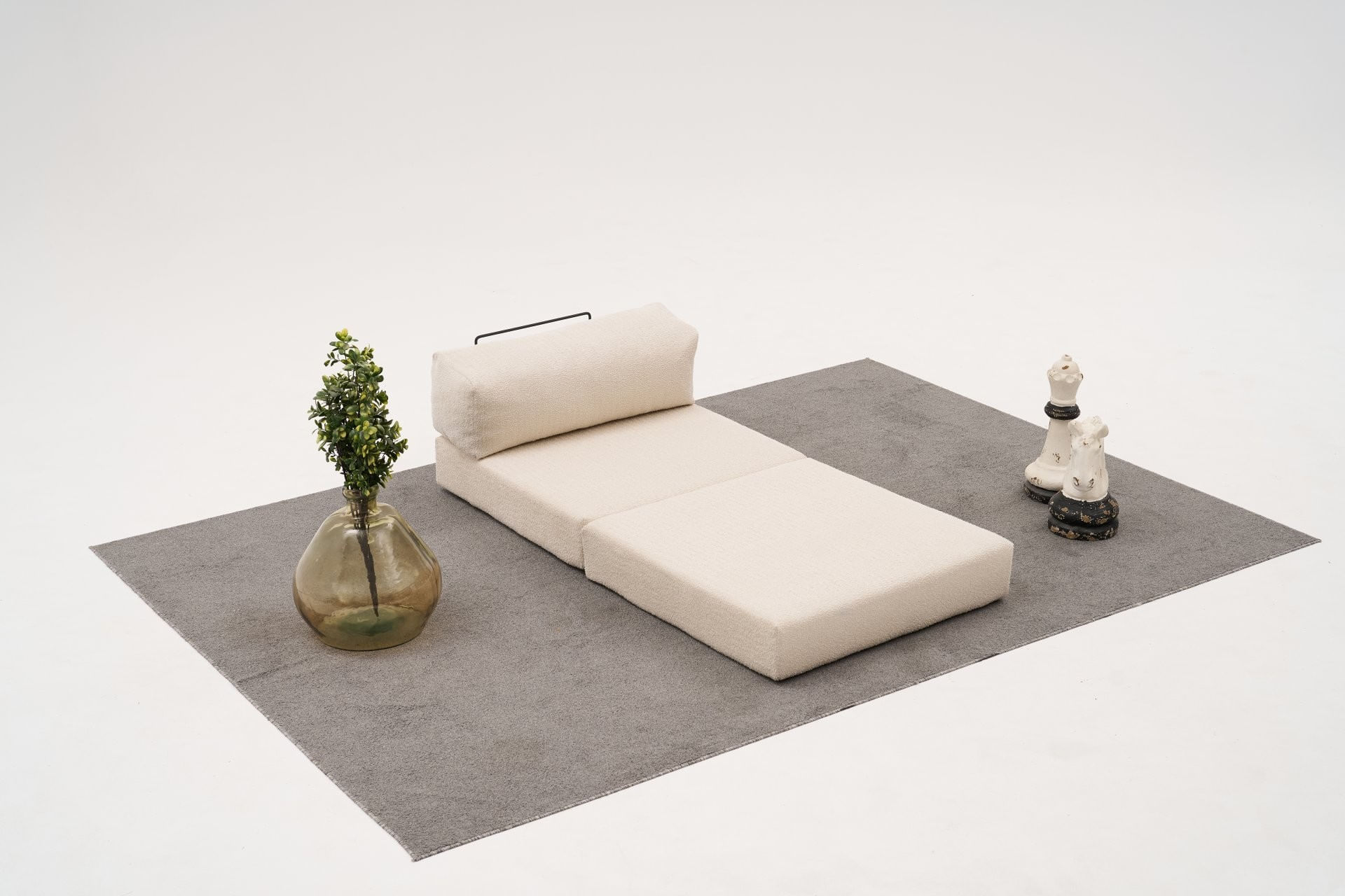 Canapea, Atelier Del Sofa, 100% chenille, crem, 95x75x95 cm — imaginea 3