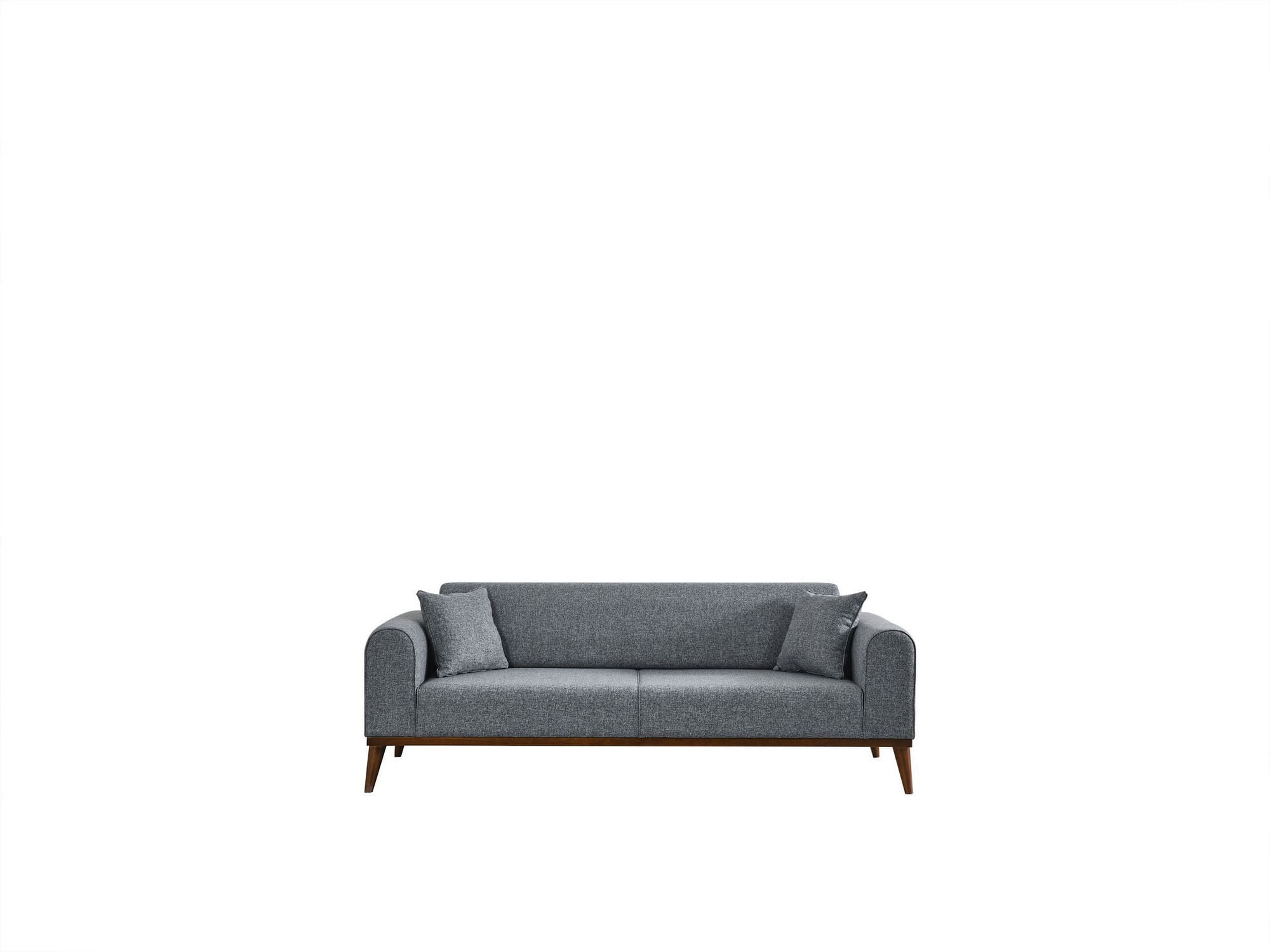 Canapea extensibila 3 locuri, Atelier Del Sofa, lemn fag, gri deschis, 222x90x80 cm — imaginea 9