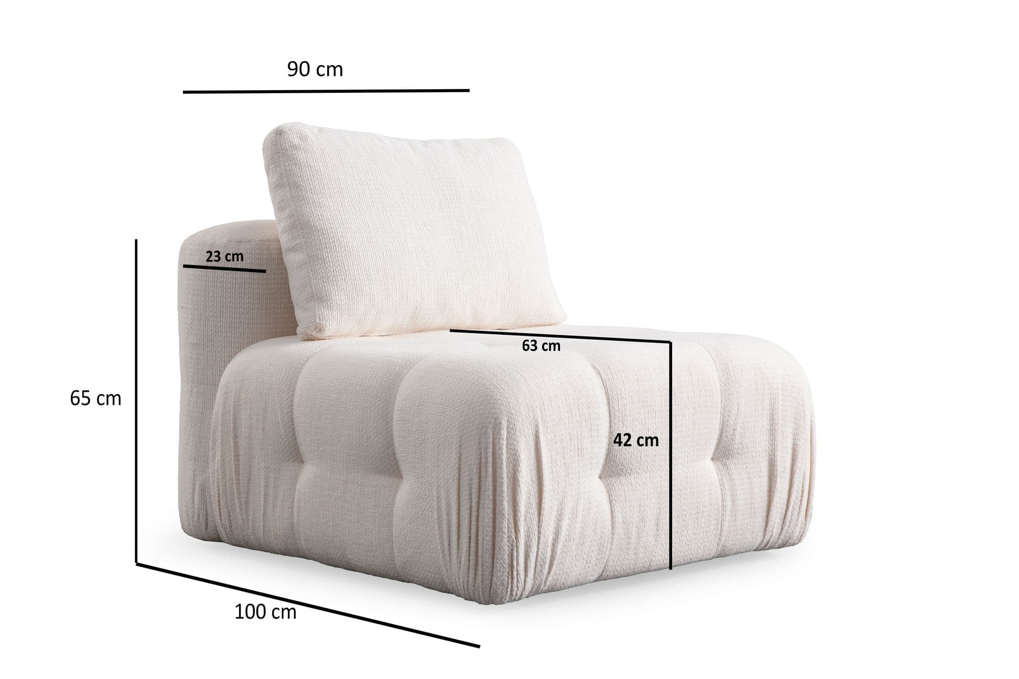 Canapea 3 locuri, Atelier Del Sofa, lemn fag si pal, alb, 290x100x65 cm — imaginea 11