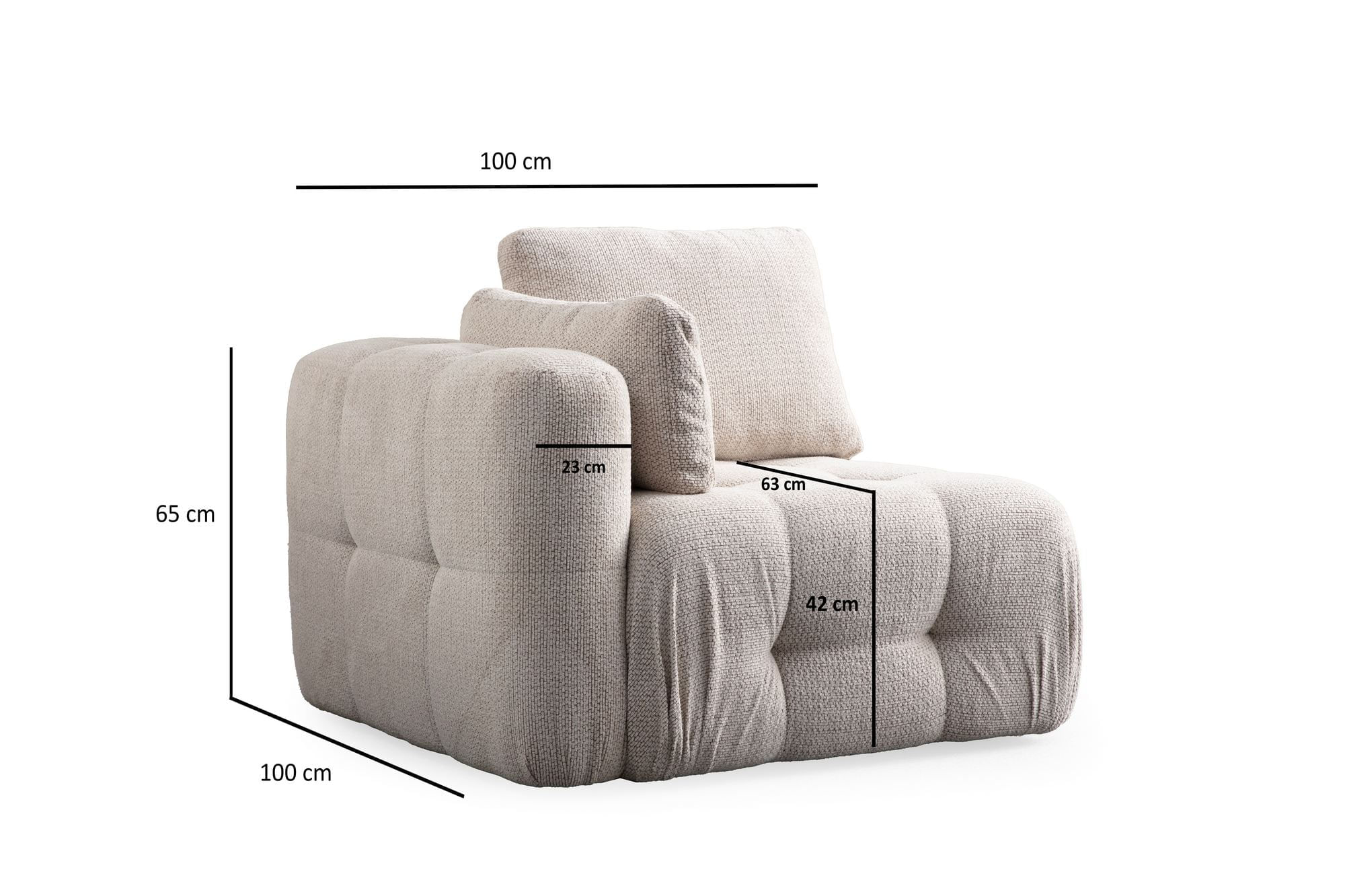 Canapea 3 locuri, Atelier Del Sofa, lemn fag si pal, bej, 290x100x65 cm — imaginea 10