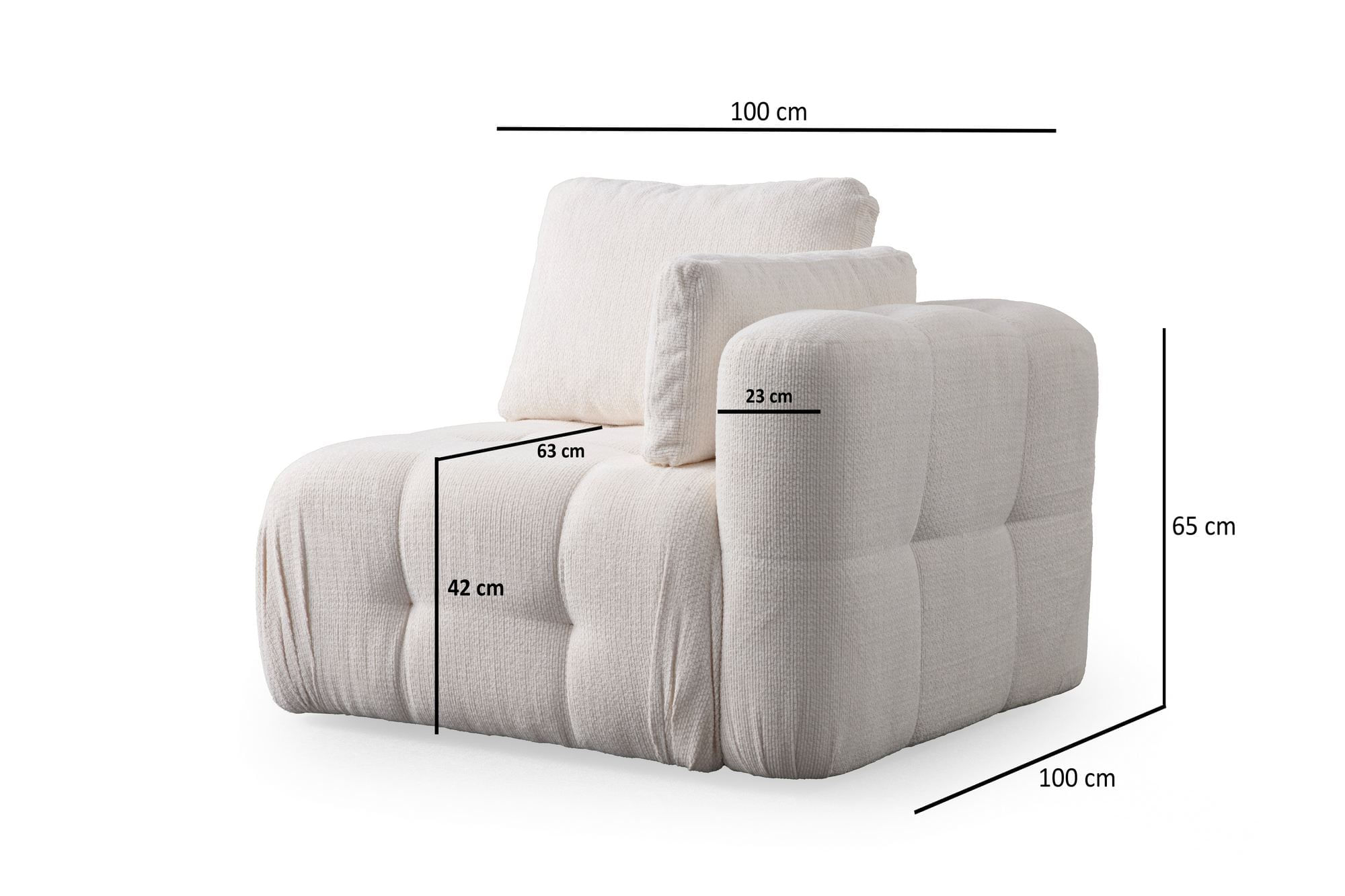 Canapea 3 locuri, Atelier Del Sofa, lemn fag si pal, alb, 290x100x65 cm — imaginea 12