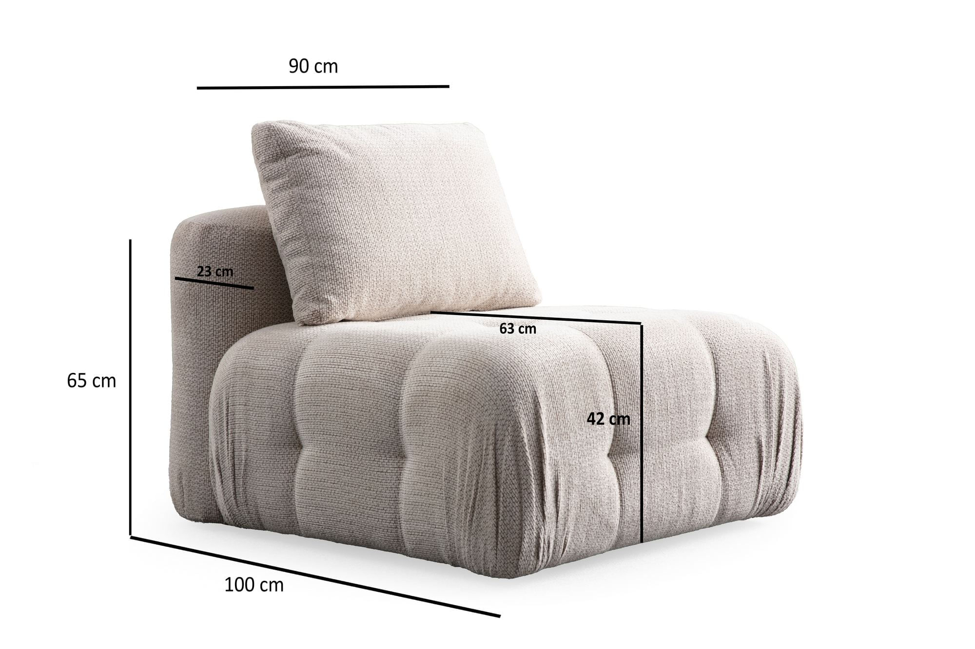 Canapea 3 locuri, Atelier Del Sofa, lemn fag si pal, bej, 290x100x65 cm — imaginea 11