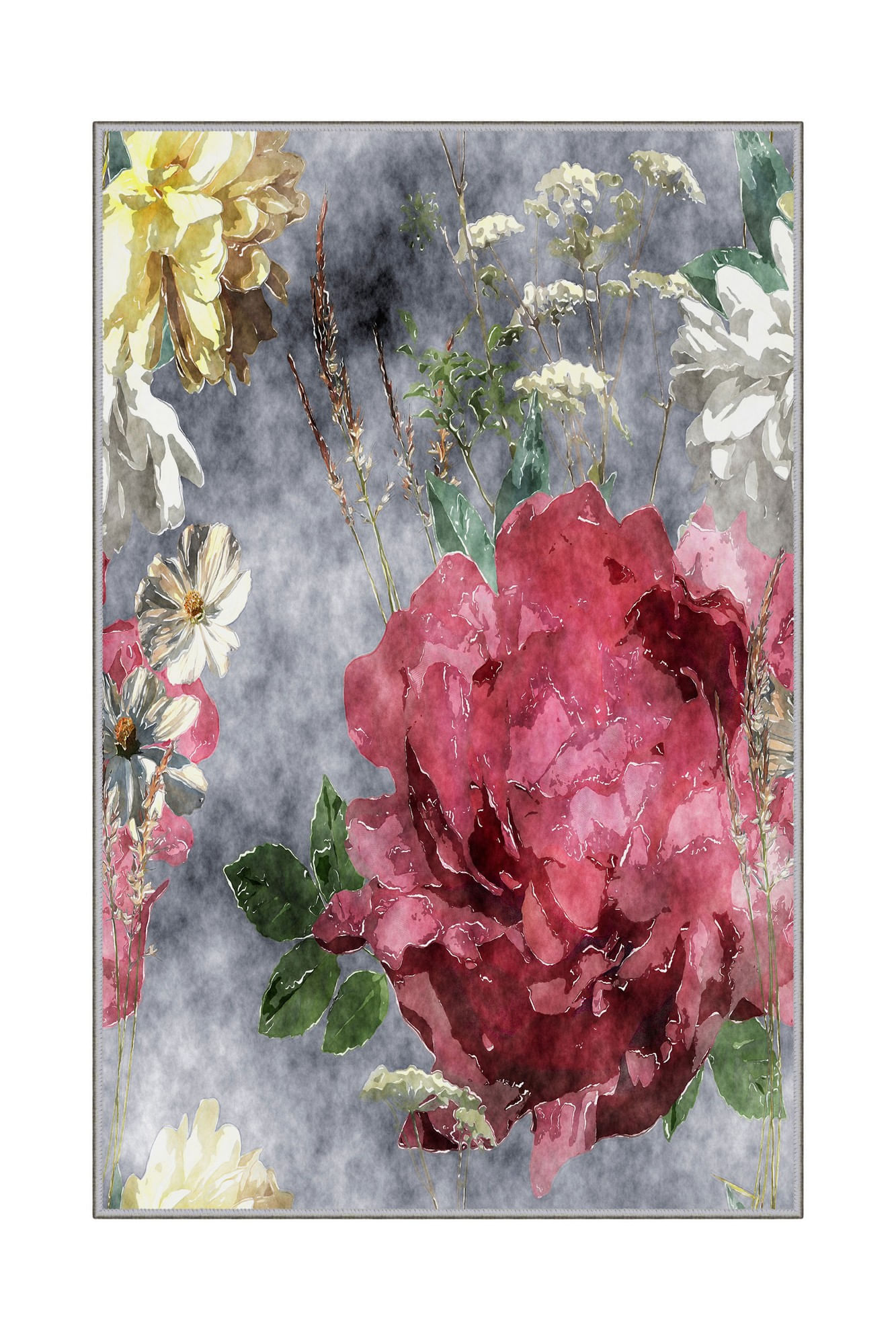 Covoras de hol, Conceptum Hypnose, multicolor, 80x200 cm, 100% poliester, antiderapant, 571HFT2374