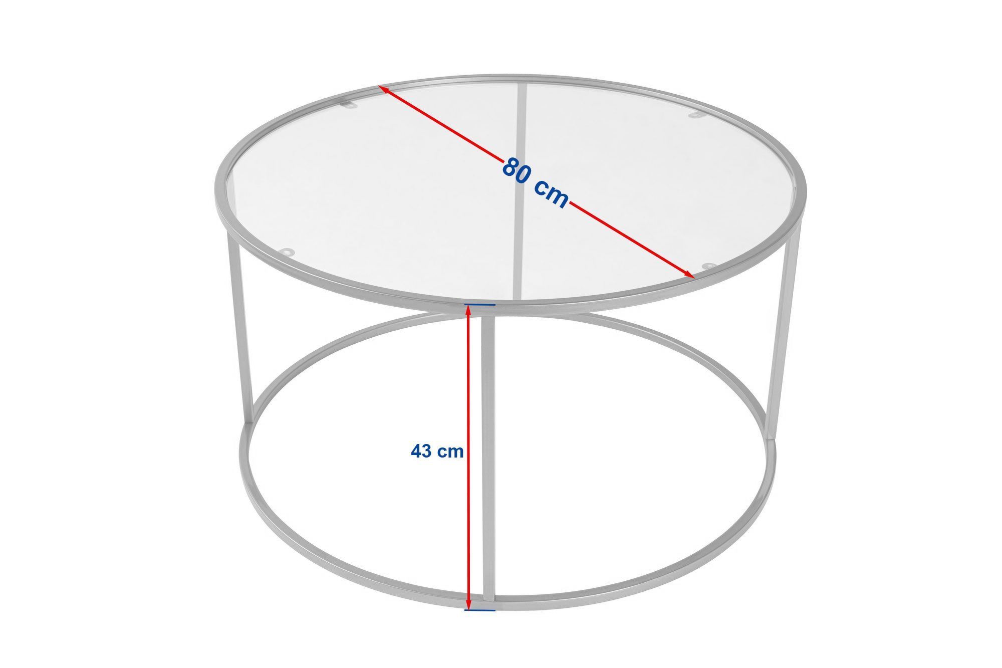 Masa de cafea, Hanah Home, sticla securizata si metal, negru si gri, 80x80x43 cm — imaginea 6