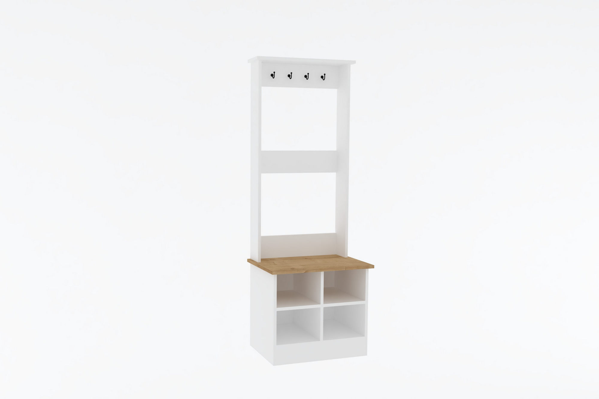 Cuier, Hanah Home, pal melaminat, safir si alb, 64x43x175 cm
