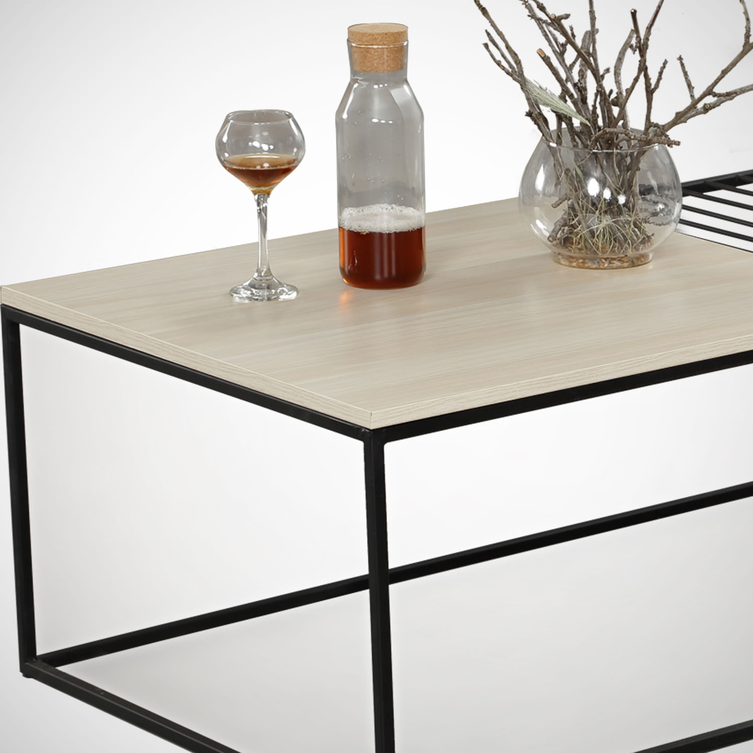 Masuta de cafea, Hanah Home, pal melaminat, stejar, 95x55x43 cm, 801CMY2840 — imaginea 3