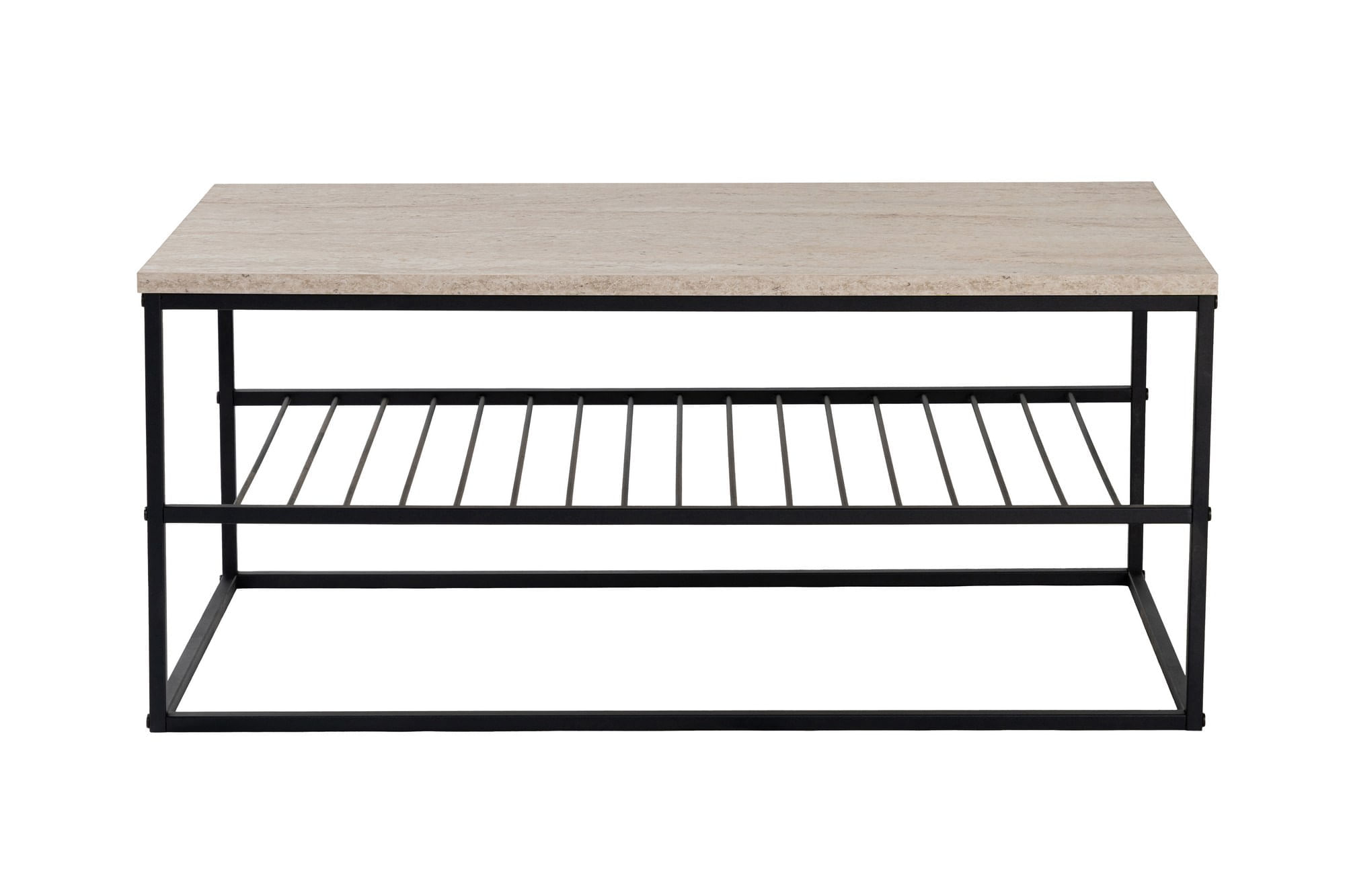 Masa de cafea, Hanah Home, pal melaminat, travertin negru, 95x55x42 cm — imaginea 5