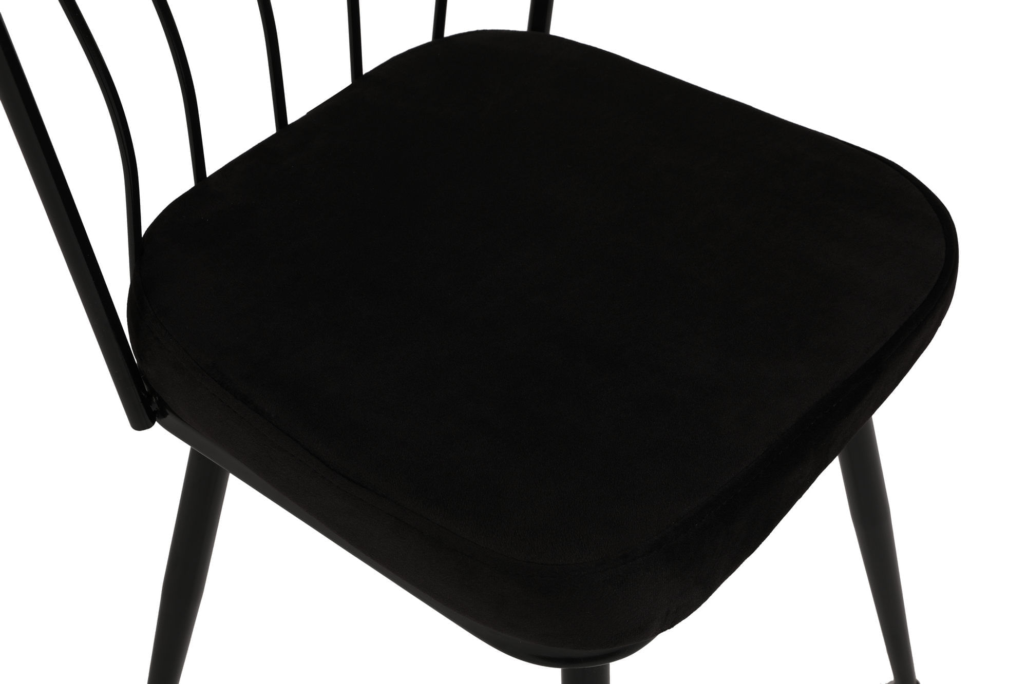 Set scaune, Hanah Home, metal, catifea, negru, 43x42x82 cm, 974NMB1210 — imaginea 5