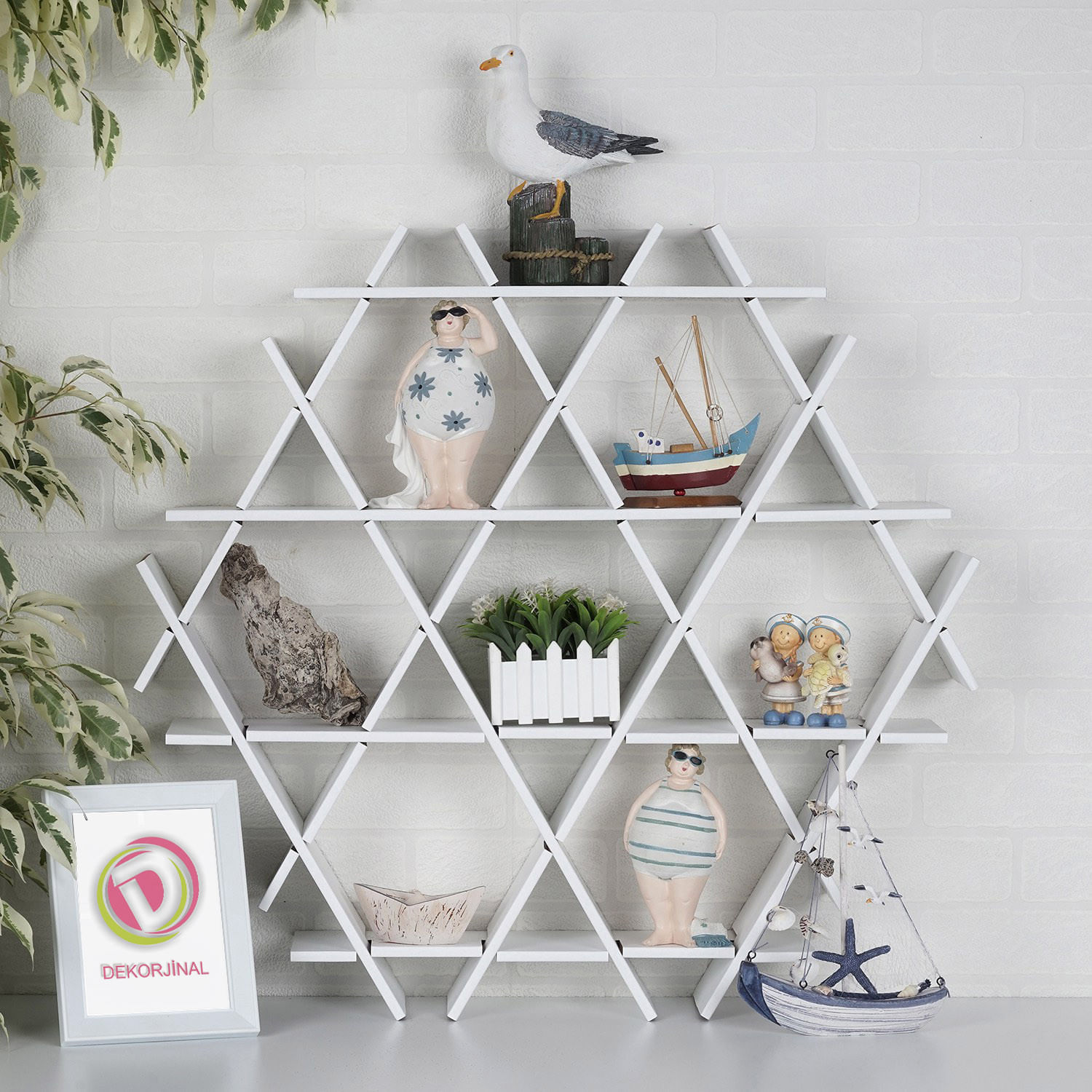 Etajera, Aberto Design, carton ondulat, alb, 70x67x11 cm - imagine 7