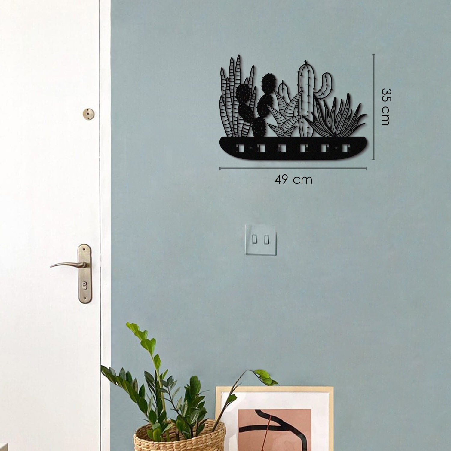 Cuier, Aberto Design, otel, negru, 68x44 cm — imaginea 2