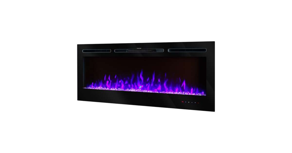 Semineu electric de perete-incorporabil Hermes, 544x1280x140 mm, 1500W - 1 | YEO