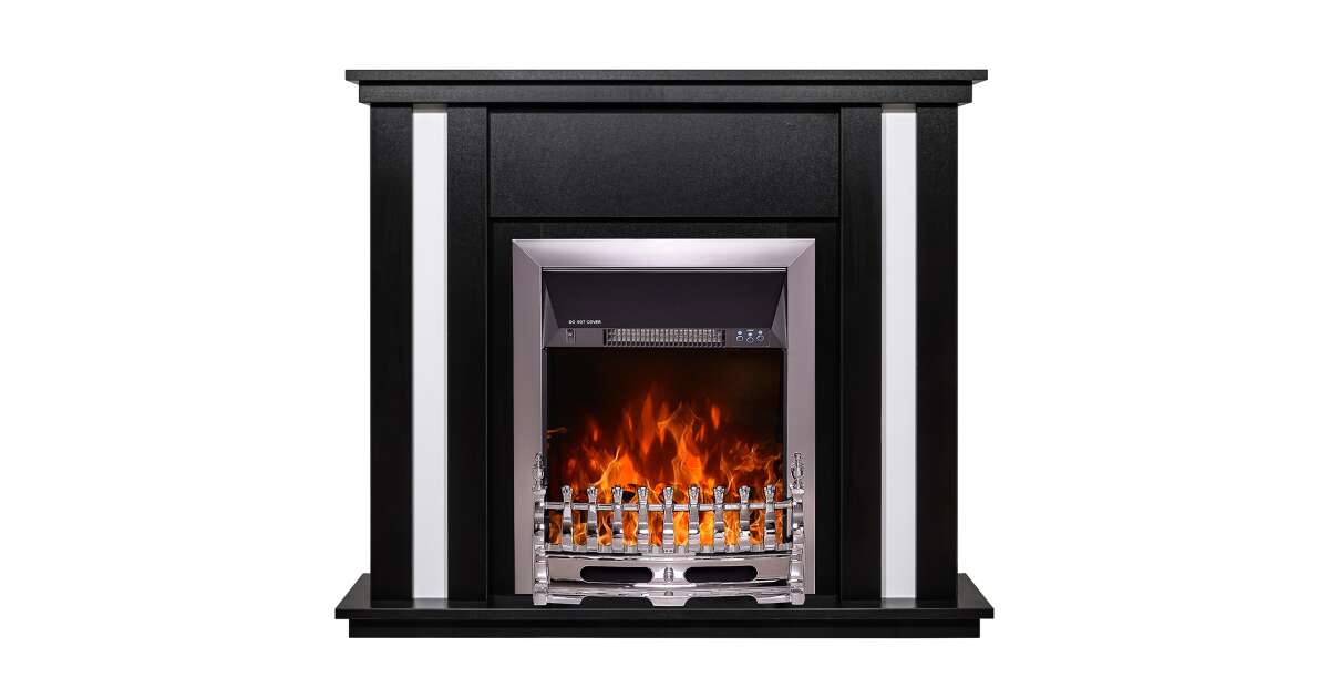 Semineu electric Gustavo & Galileo silver, Art Flame, 950x1100x270 mm, 2000W