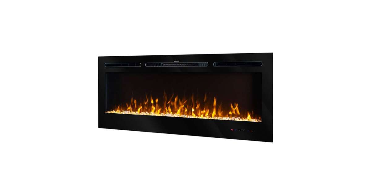 Semineu electric de perete-incorporabil Hermes, 544x1280x140 mm, 1500W - 2 | YEO