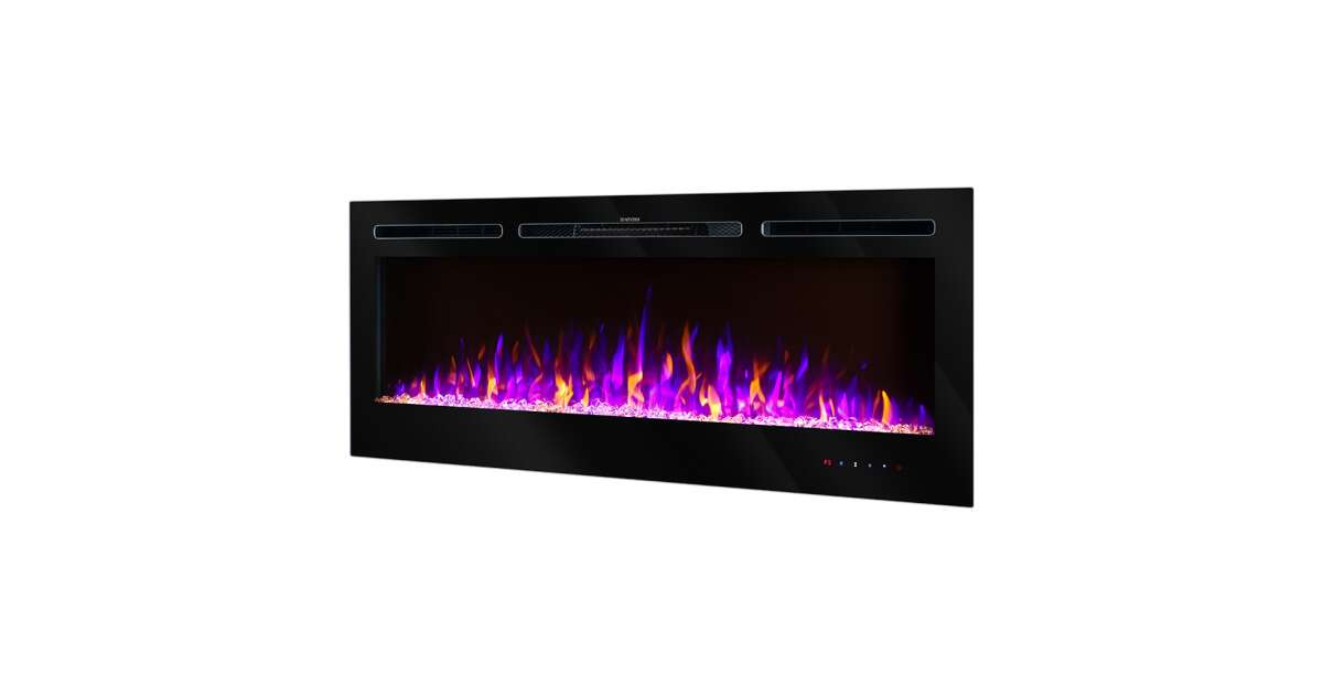 Semineu electric de perete-incorporabil Hermes, 544x1280x140 mm, 1500W - 4 | YEO