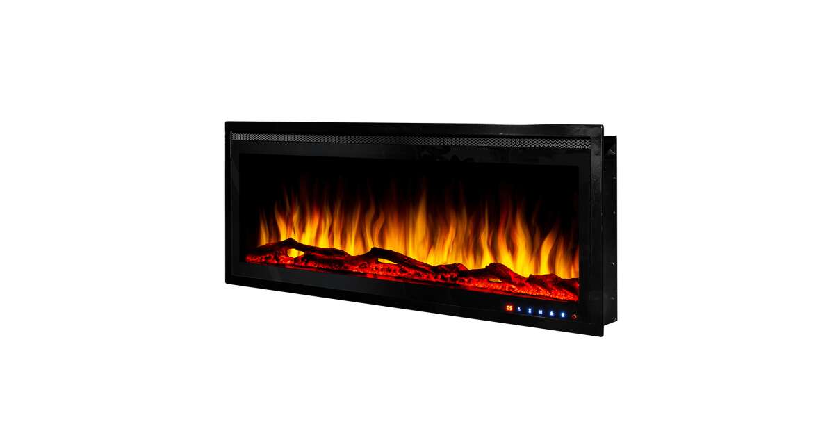 Semineu electric de perete-incorporabil Schubert 42, 448x1068x146 mm, 1500W - 1 | YEO