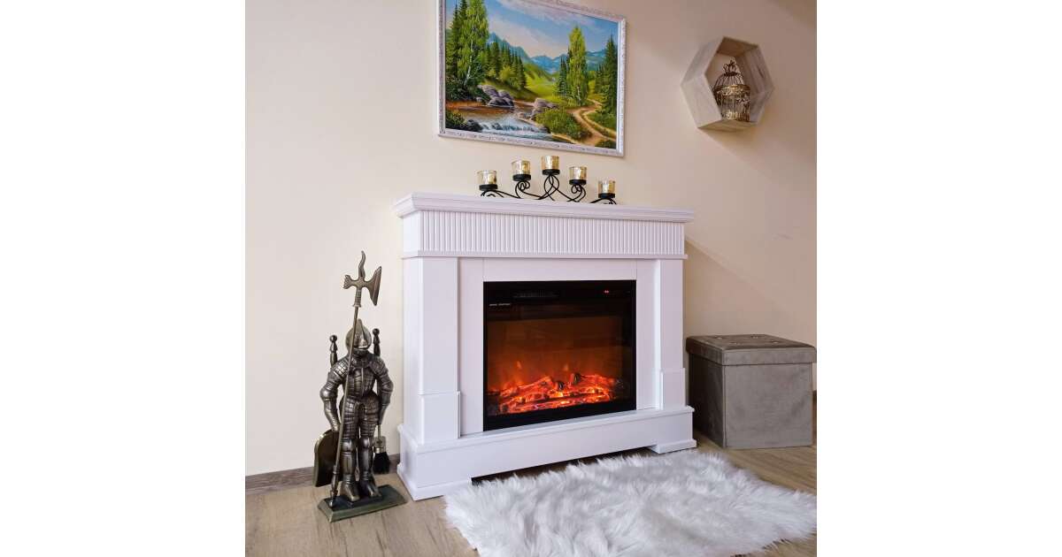 Semineu electric Ideal & Lorance color, Art Flame, 882x1045x275 mm, 1500W - 4 | YEO