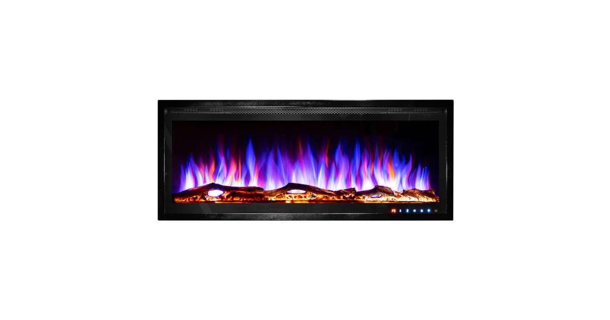 Semineu electric de perete-incorporabil Schubert 42, 448x1068x146 mm, 1500W - 4 | YEO