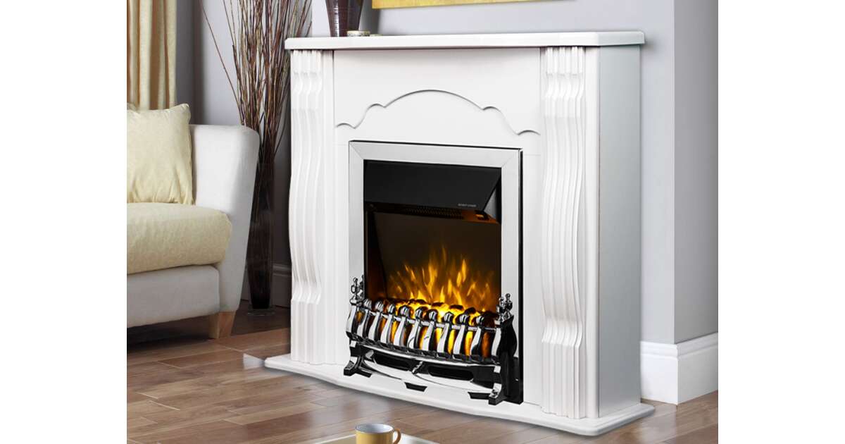 Semineu electric Clasic alb & Galileo silver, Art Flame, 883x950x300 mm, 2000W - 4 | YEO