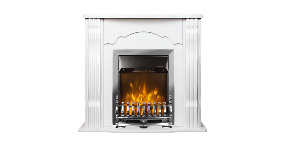 Semineu electric Clasic alb & Galileo silver, Art Flame, 883x950x300 mm, 2000W