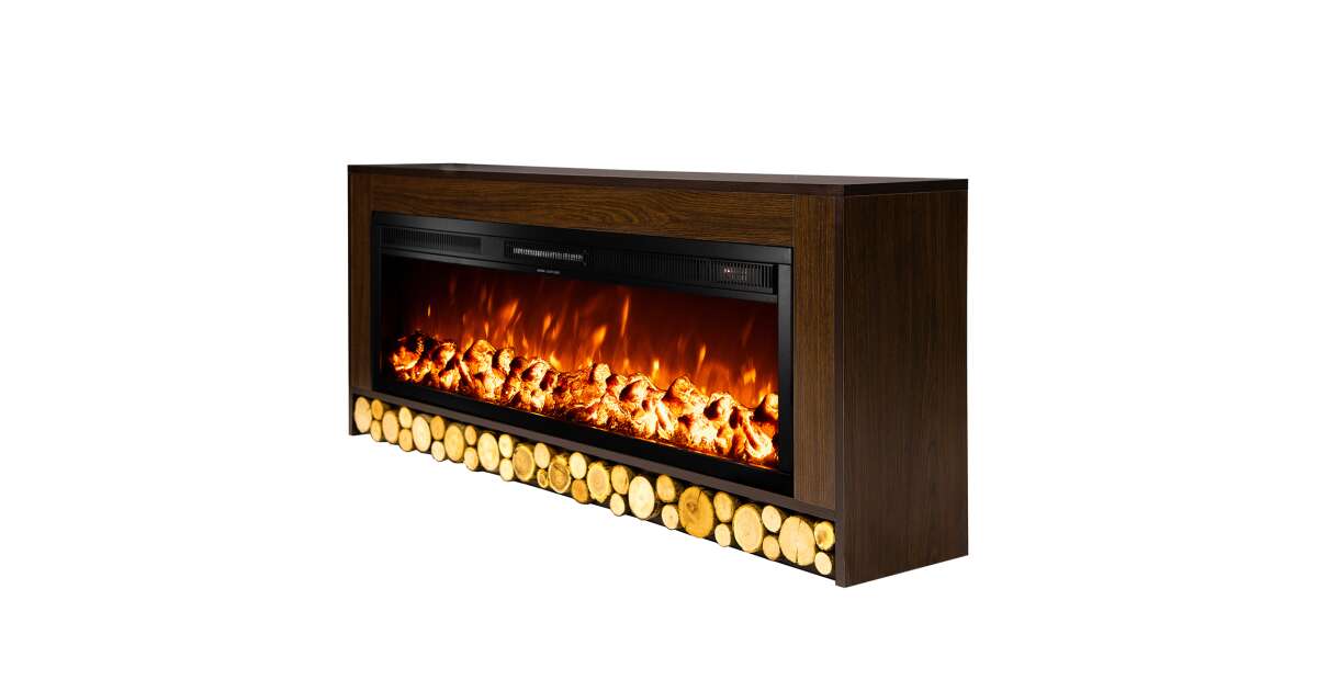 Semineu electric Rio wenge & Tanzania, Art Flame, 630x1500x300 mm, 1500W