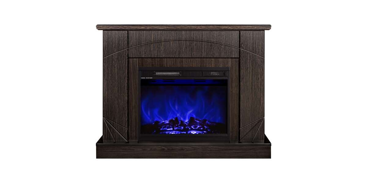 Semineu electric Madeira Maro inchis & Lorance color, Art Flame, 850x1100x270 mm, 1500W